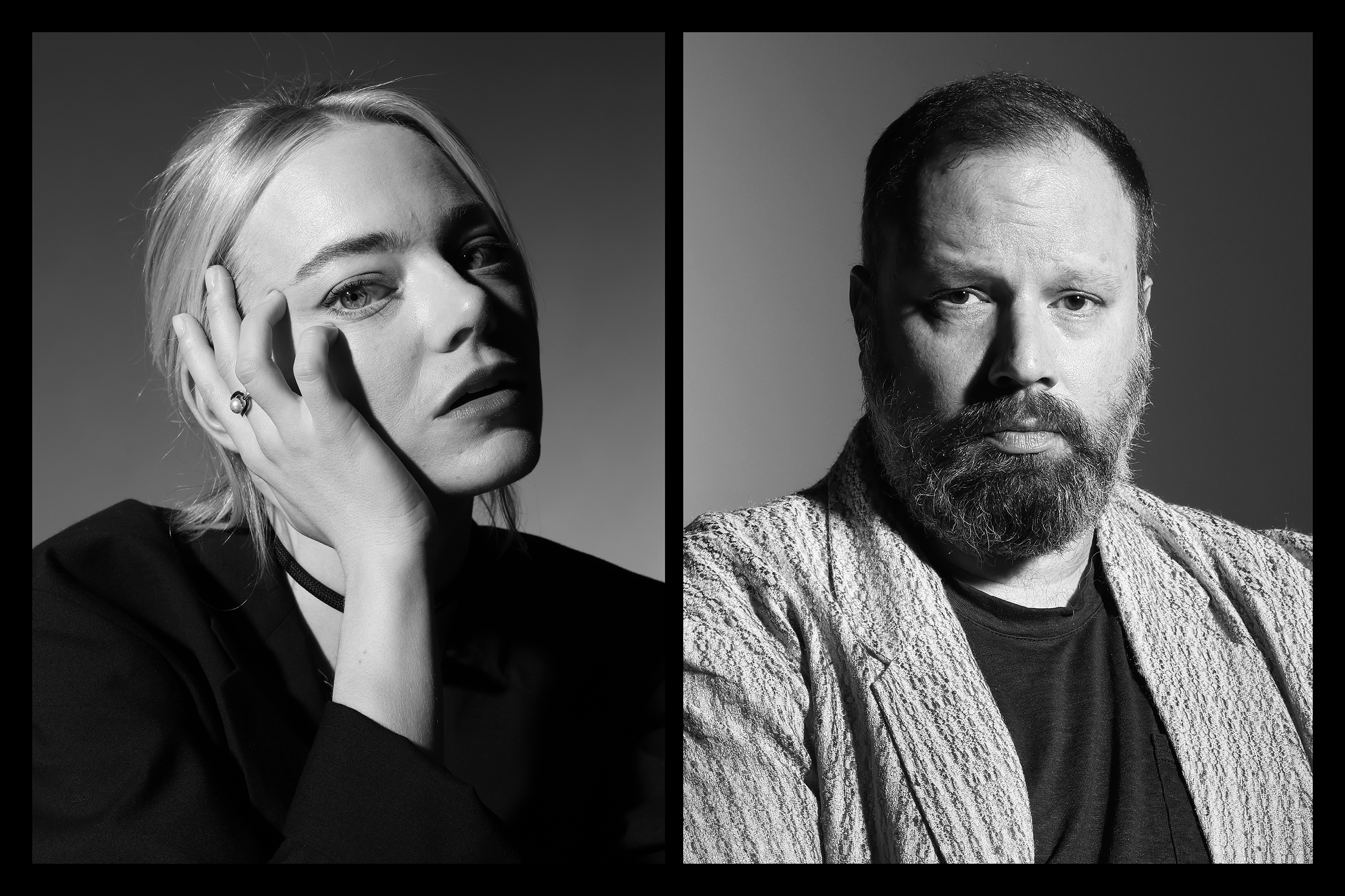 Yorgos Lanthimos and Emma Stone in West Hollywood. Poor Things is one of four films they’ve made together. Photo / Thea Traff, The New York Times