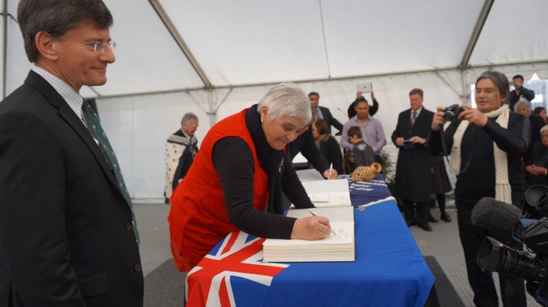 Dame Tariana Turia pictured with former Treaty negotiations minister Chris Finlayson.