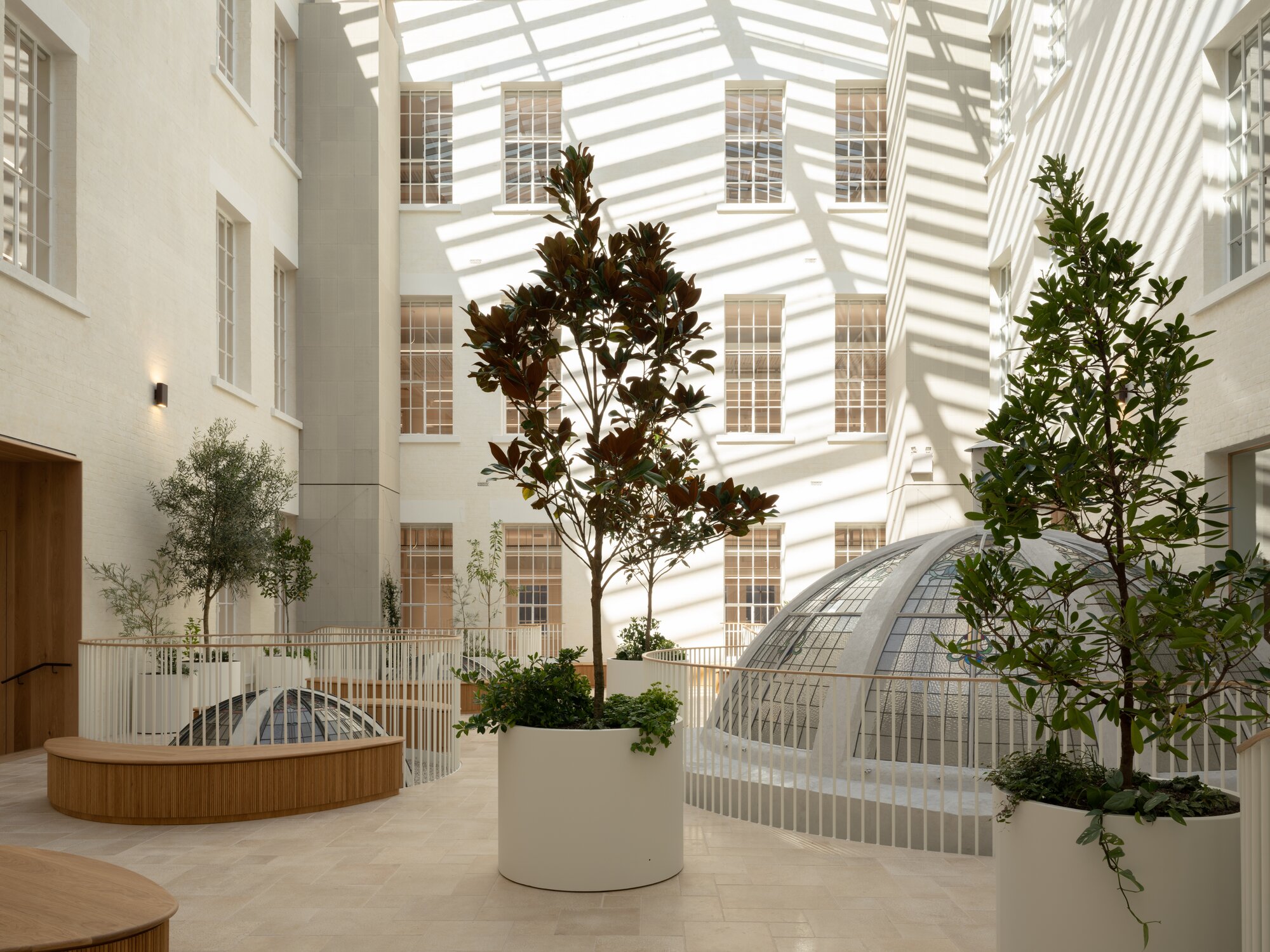 This central atrium has now become a gathering space.  Photo / Samuel Hartnett