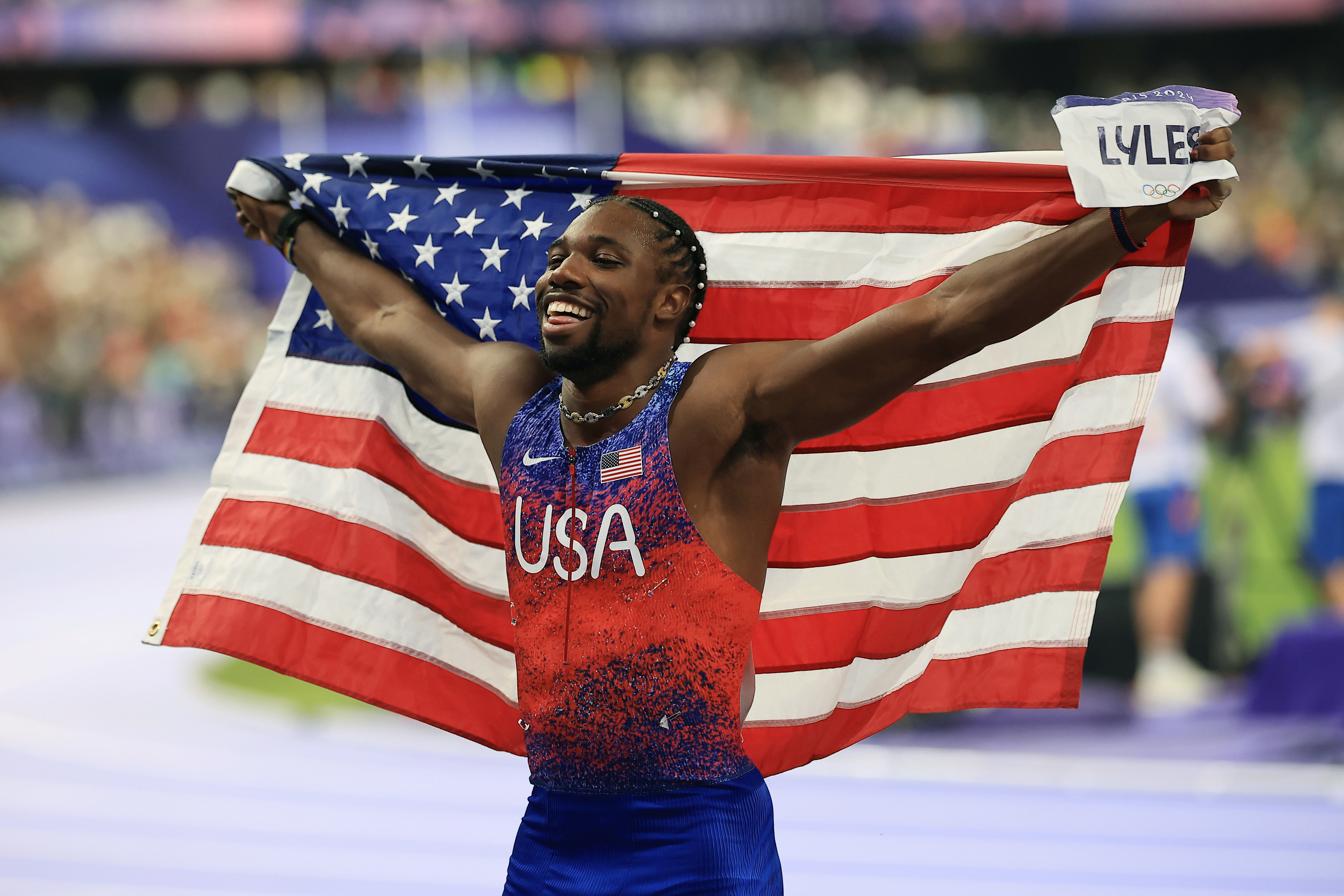 Noah Lyles won gold in the men’s 100m sprint final at the 2024 Paris Olympic Games. Photo / Iain McGregor, photosport.nz