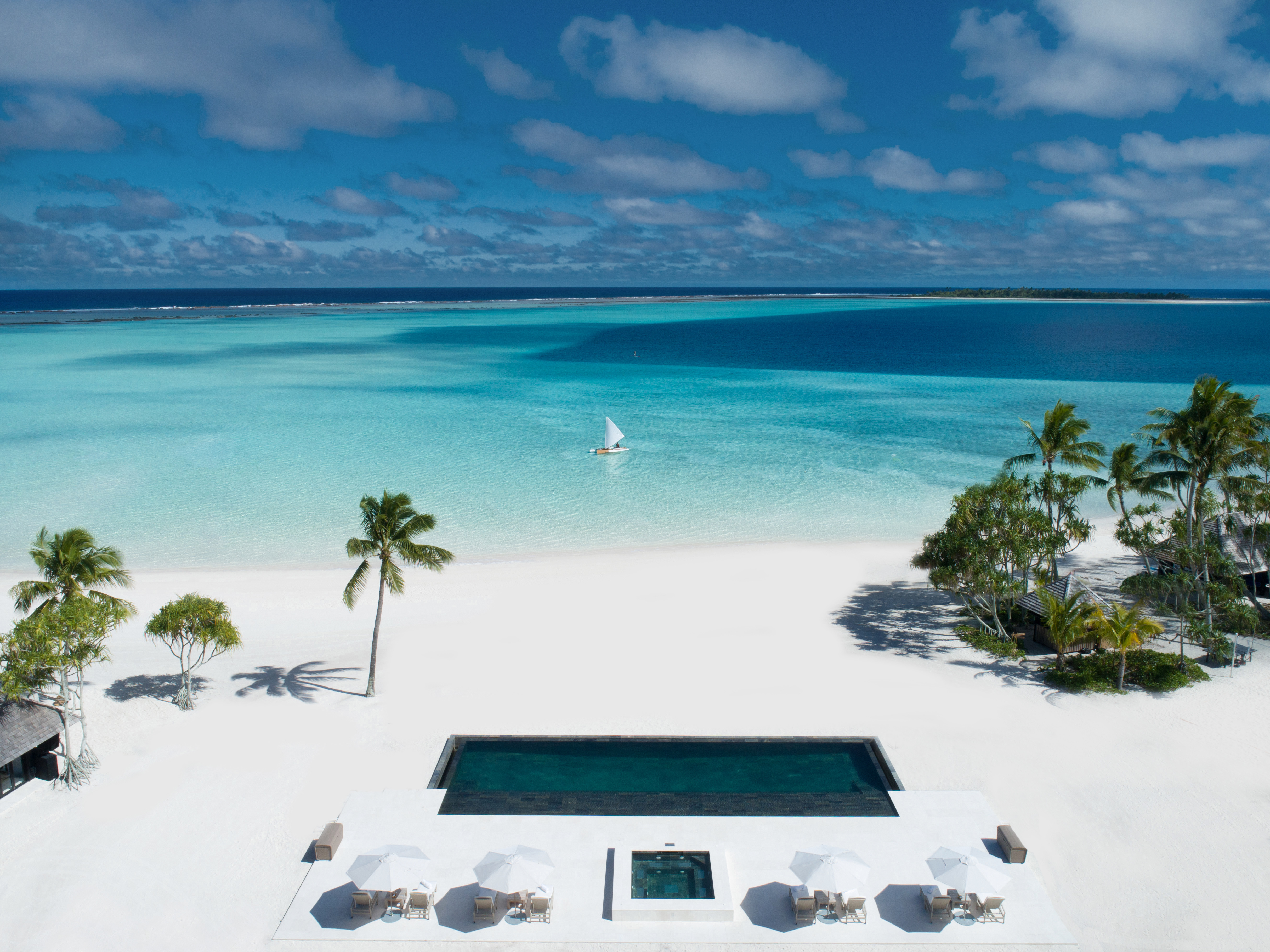 Nukutepipi in French Polynesia is yours from a cool $1.5 million a week. Phooto / Nuketepipi, Flying World Pictures; Supplied 