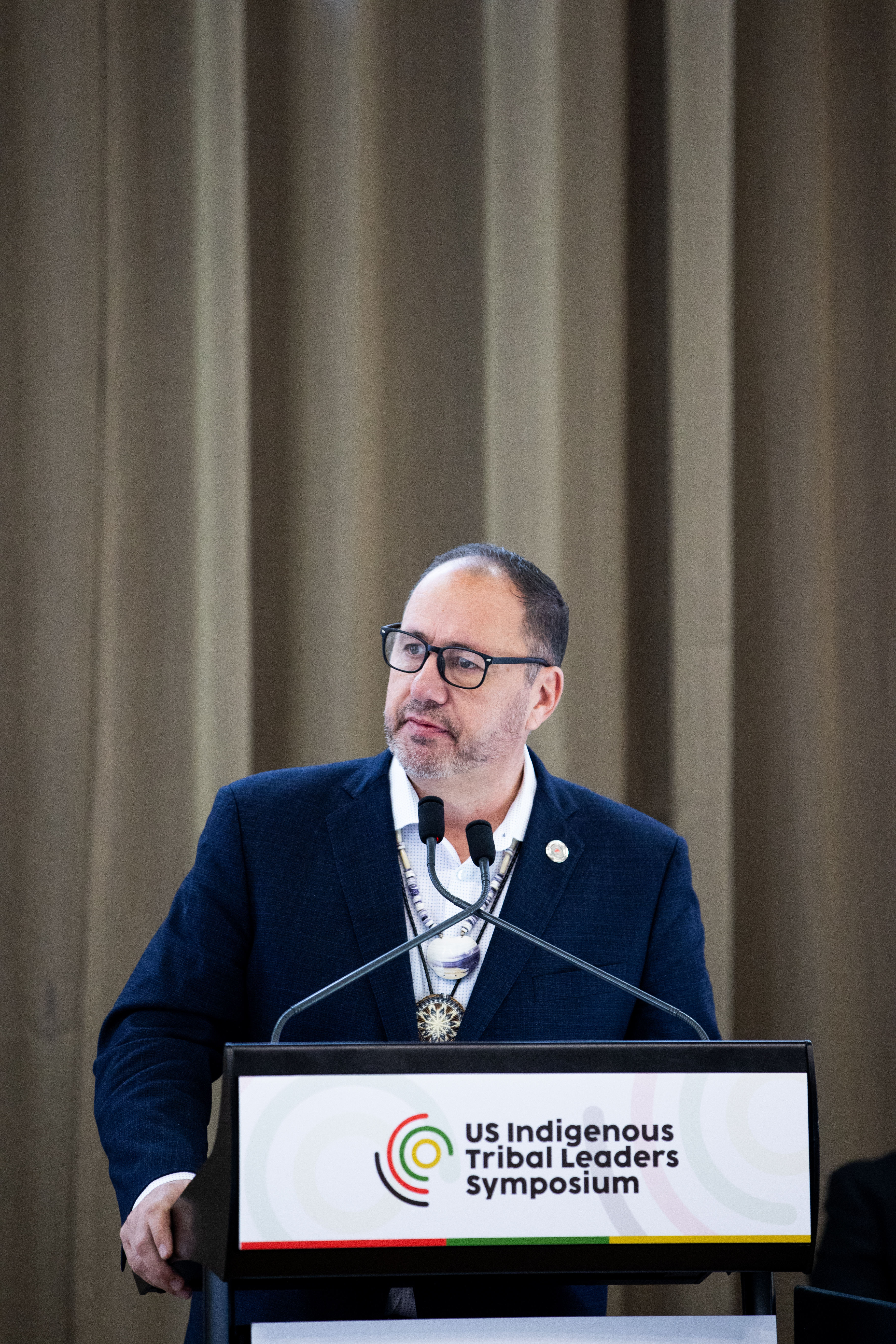 Chief Kirk Francis speaking at the symposium. Photo / Adrian Heke