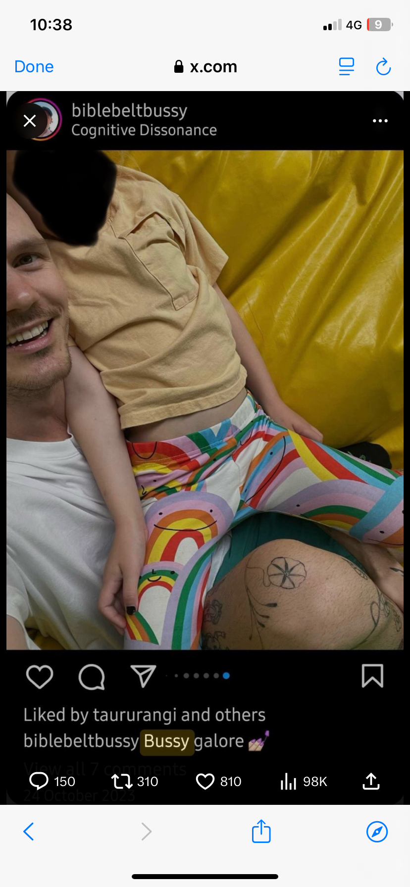 One of the images taken from the Instagram account of Green MP Benjamin Doyle. The dots immediately below the image show it was one of a number of images from a carousel called 'Bussy galore'.