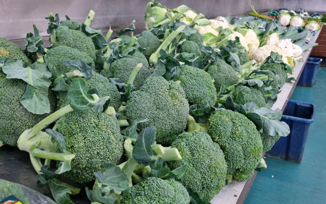 Broccoli was being sold at $5.99 each in Fruit World Grey Lynn on February 28, 2023. Photo / RNZ / Tom Taylor