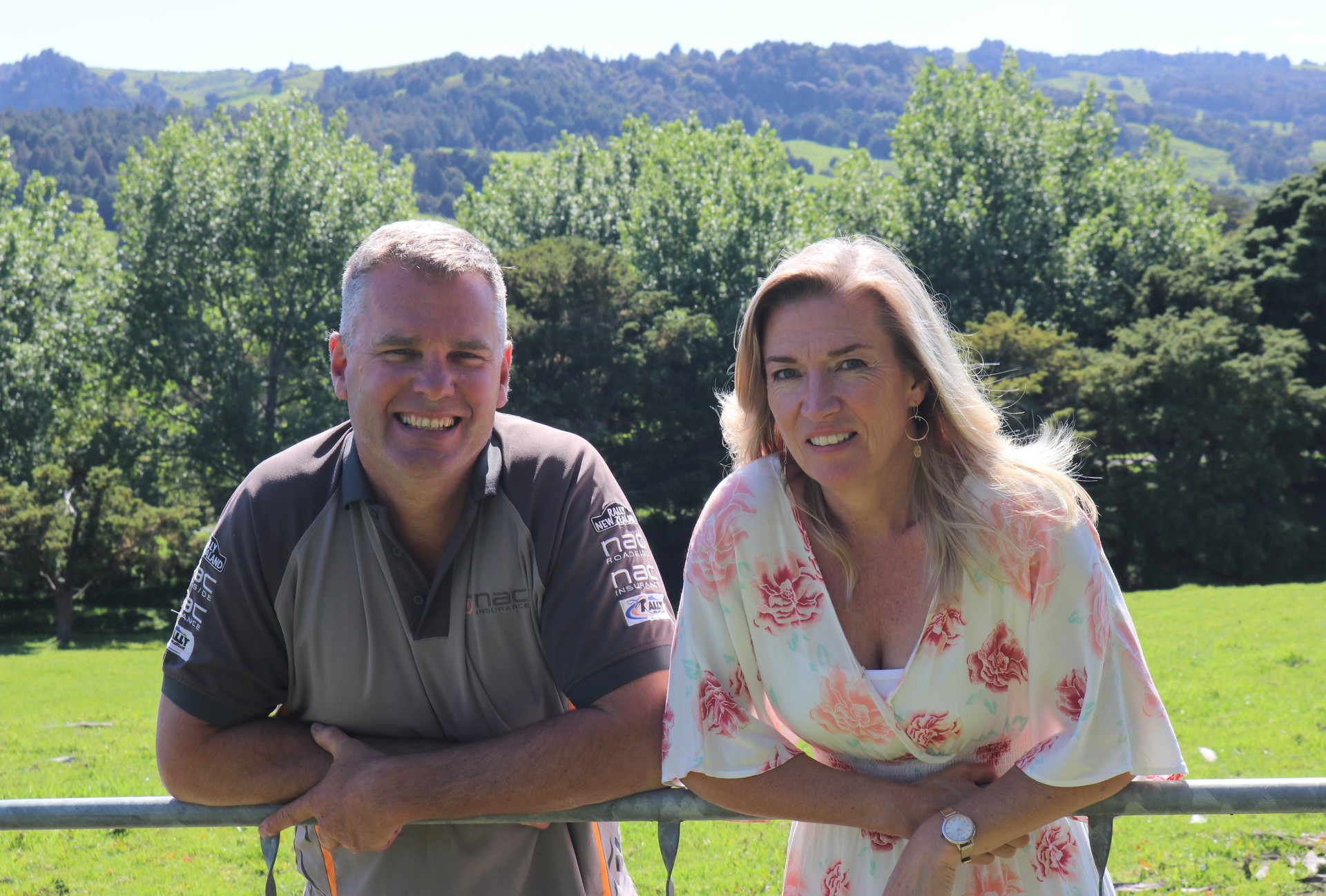 Northland MP Matt King and wife Sara King at their farm near Okaihau. Photo / Peter de Graaf