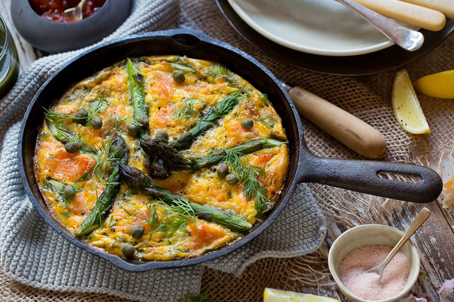 Asparagus and salmon bake. Photo / Babiche Martens
