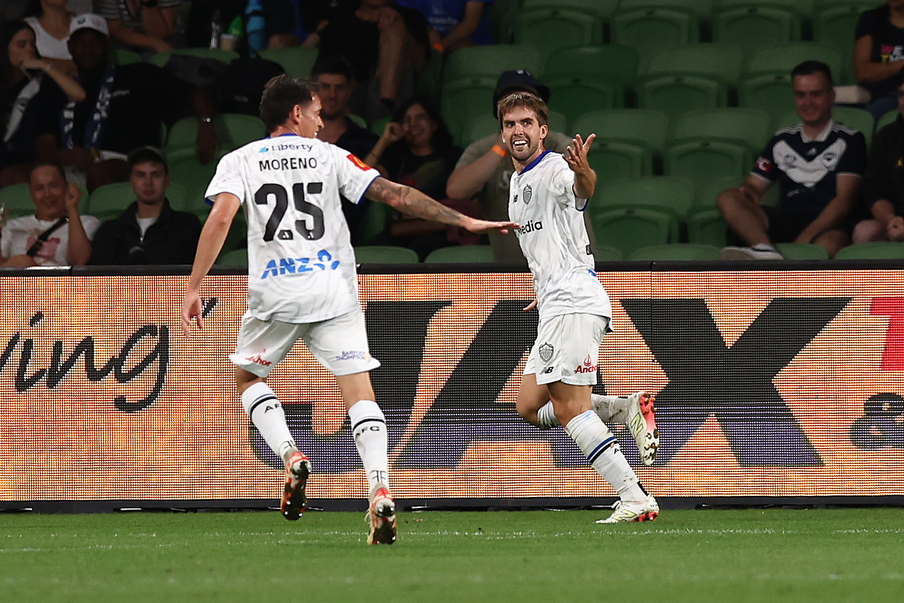 Guillermo May's goal clinched Auckland FC's 2-0 win over Melbourne Victory. Photo / Getty Images
