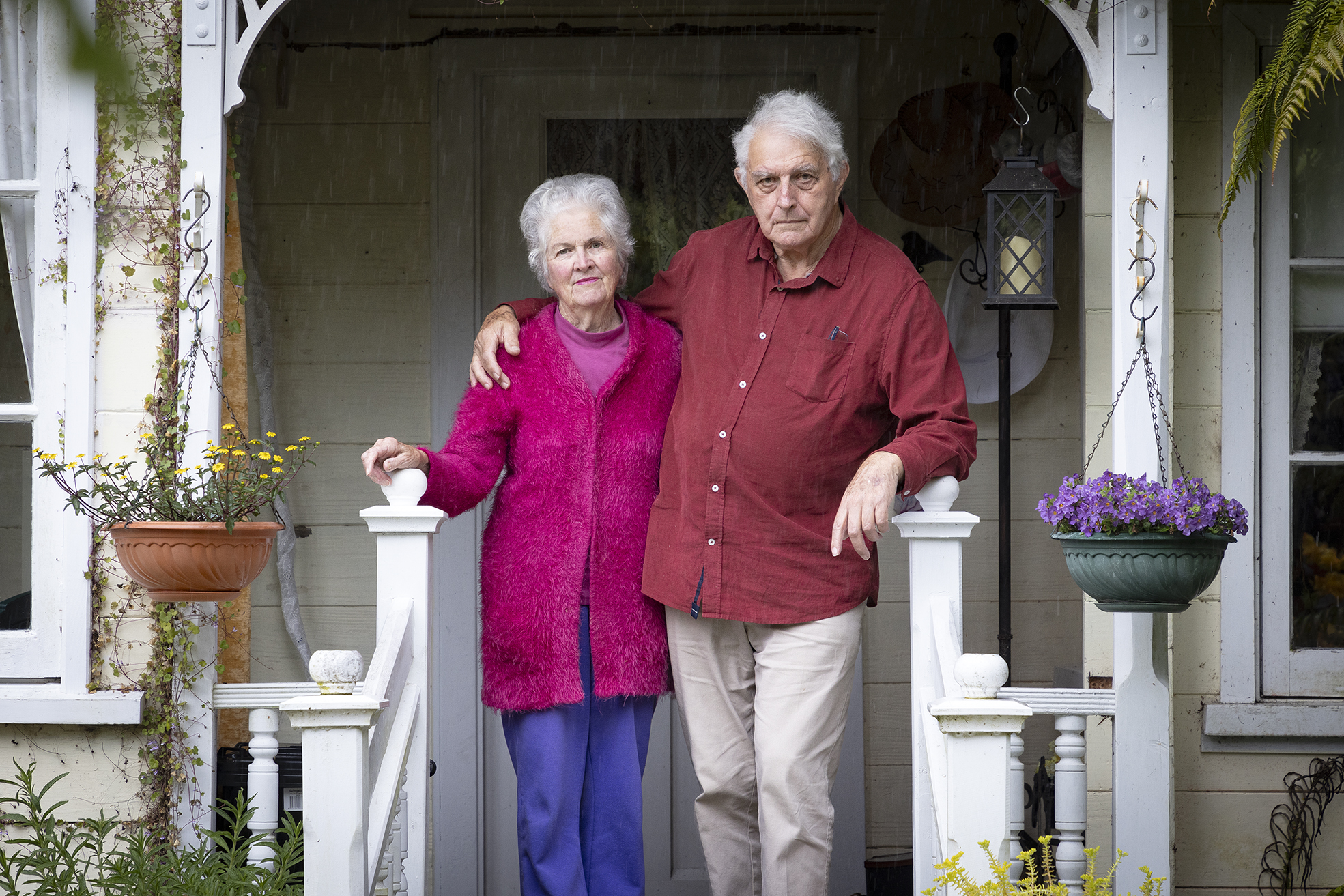 Tarawera residents Margaret and Owen Dawe at their cottage. Photo / Andrew Warner