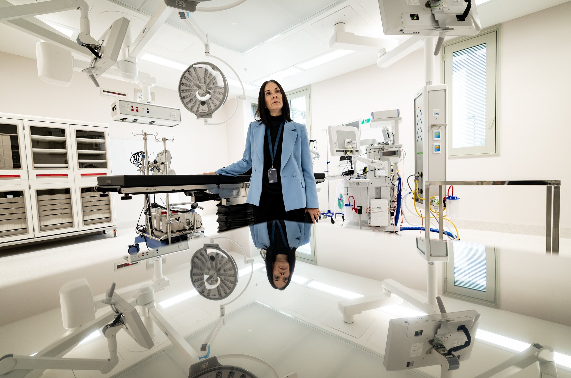 Aimee Bourke in one of the 10 new theatres in the new Gilgit Wing. Photo / Dean Purcell