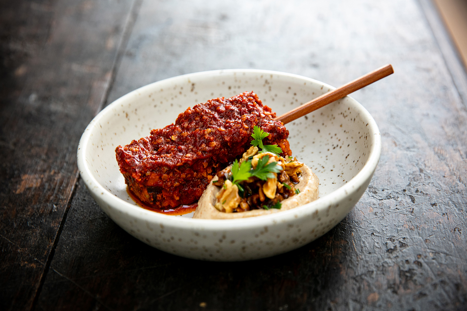 Reconstructed beef short rib at Ada. Photo / Babiche Martens