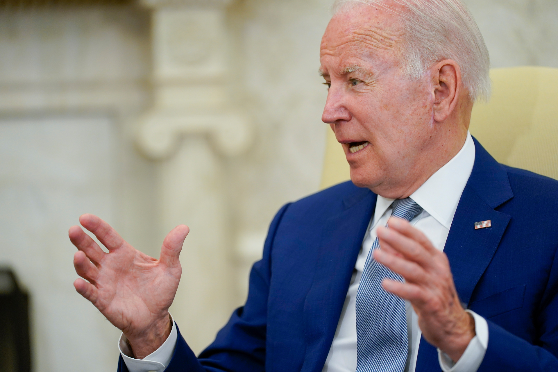 US President Joe Biden meets with New Zealand Prime Minister Jacinda Ardern in the Oval Office of the White House. Photo / AP