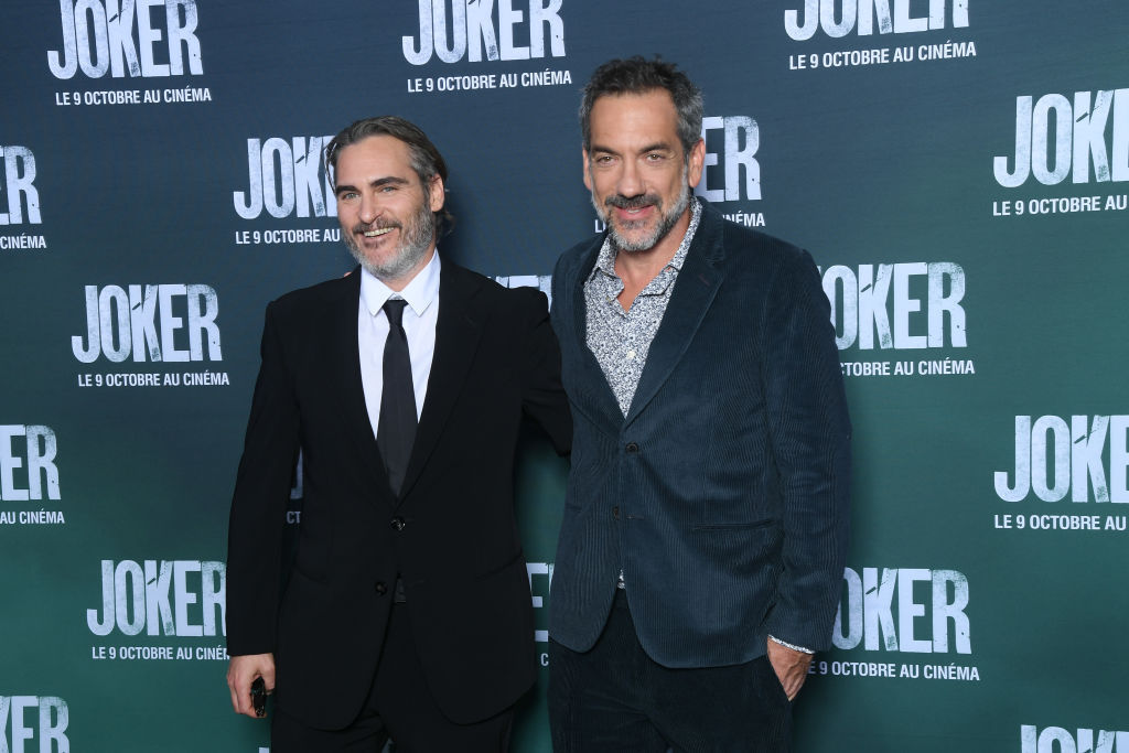 Joaquin Phoenix and Joker director Todd Phillips. Photo / Getty Images