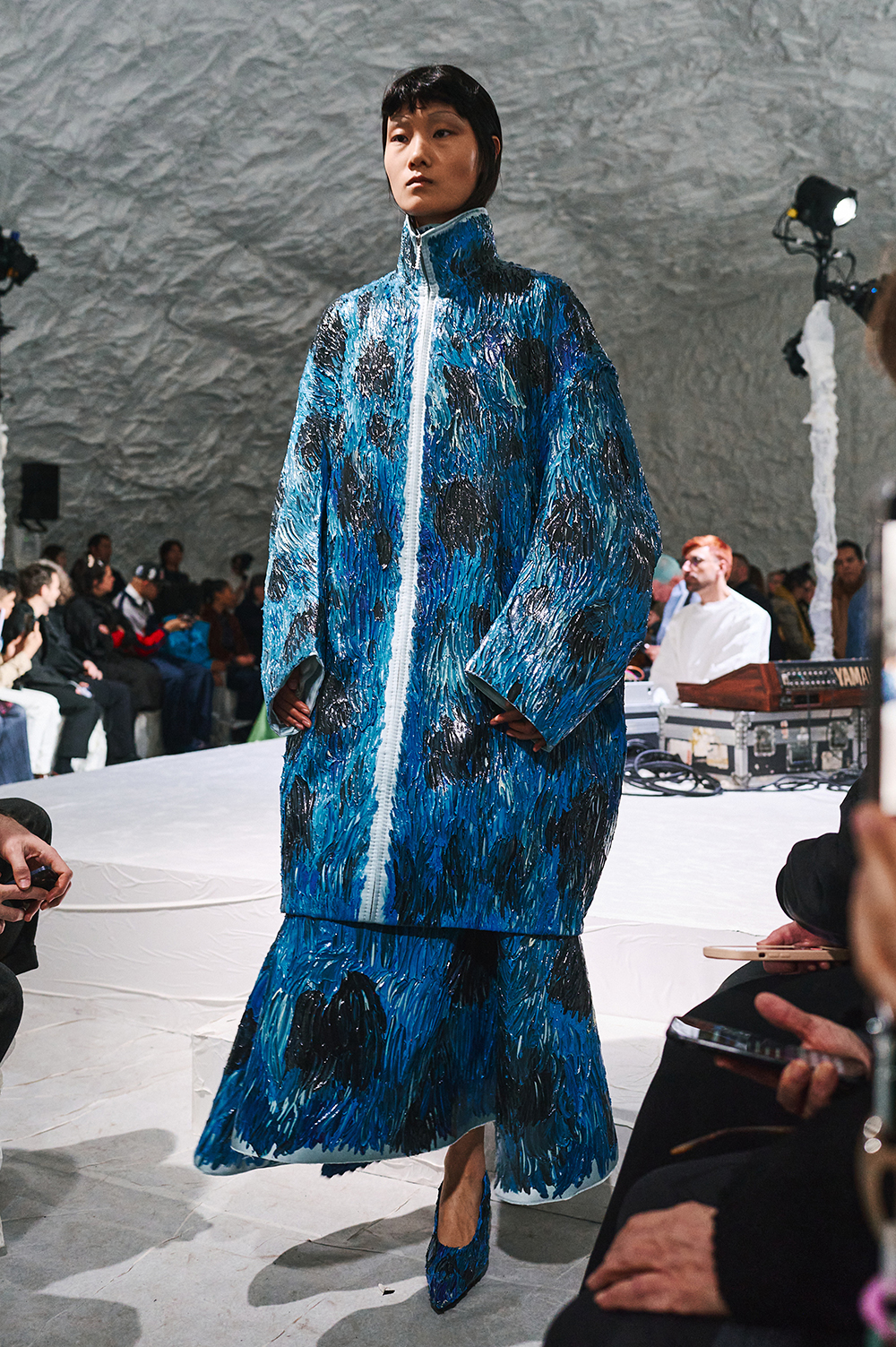 At the Marni fashion show in Milan in February, the collection burned bright in a cavernous space plastered in white. Photo / Simbarashe Cha, The New York Times