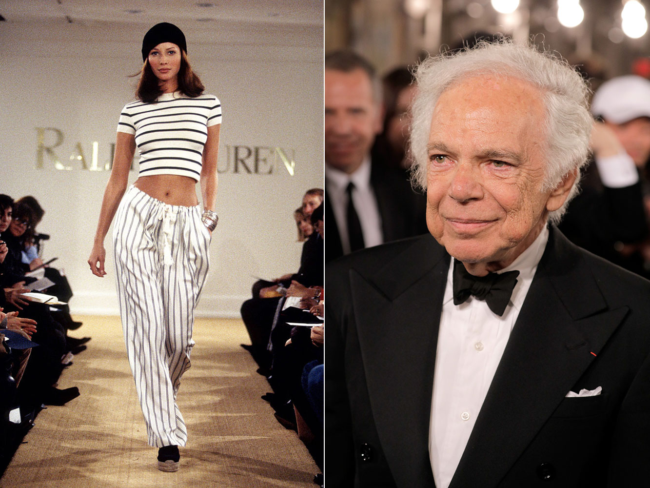 Christy Turlington wearing Ralph Lauren; Ralph Lauren. Photos / Getty Images
