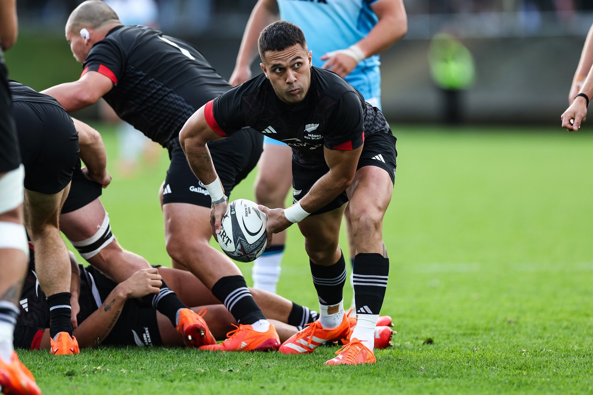 Northlander Sam Nock makes a play for the Māori All Black side against Scotland. Photo / Fiona Goodall - Photosport