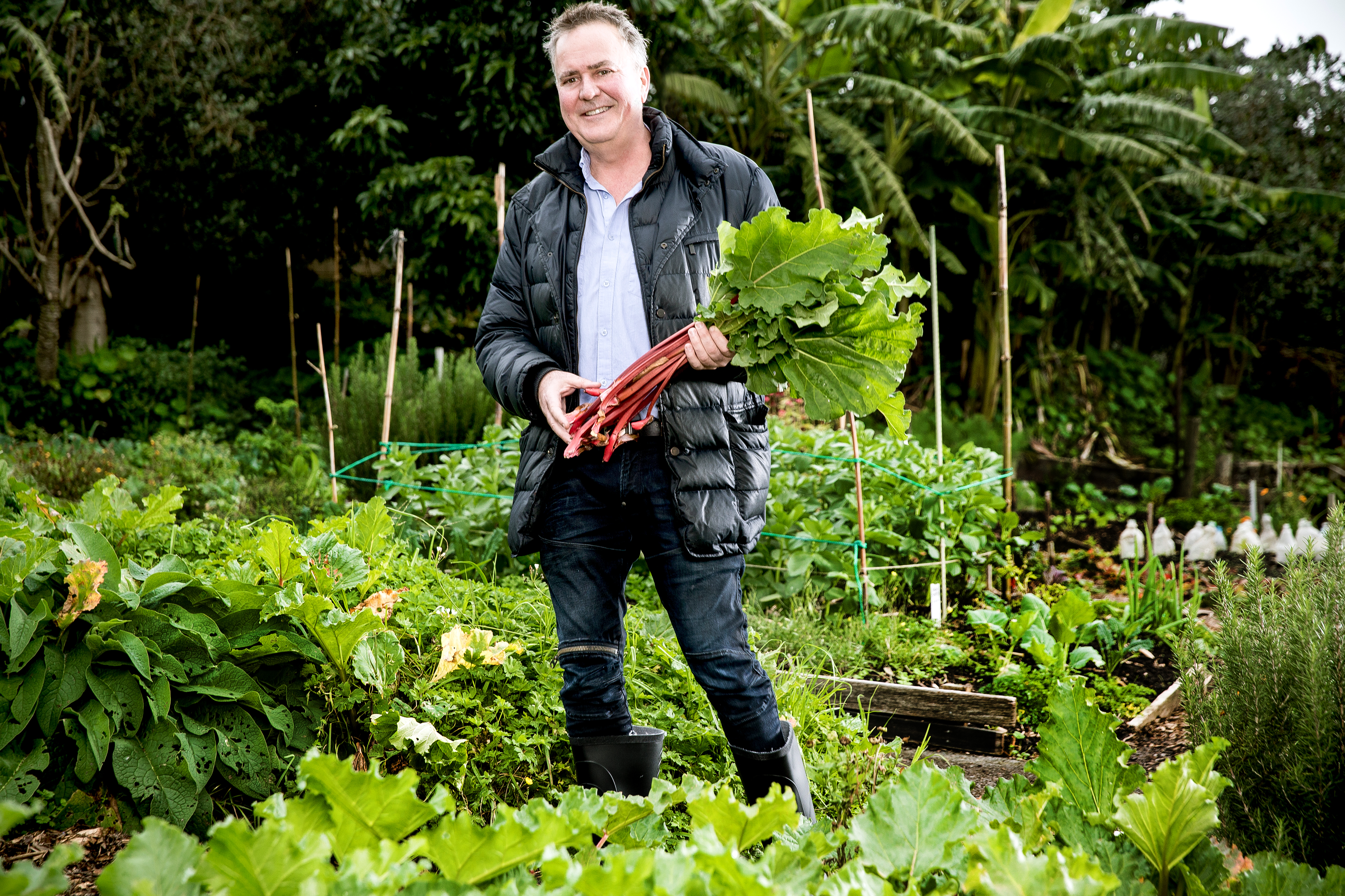 Chef and food entrepreneur Simon Gault has cut down on red meat, but he won't be giving up a weekly steak. Photo / Babiche Martens

