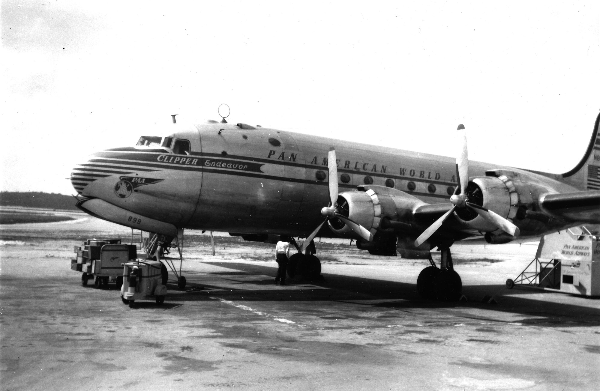 The Pan Am Clipper Endeavor, a Douglas DC-4, before its final voyage in 1952. The wreckage has been located off the coast of Puerto Rico. Photo / Pan Am Historical Foundation/John Johnson Collection via The New York Times