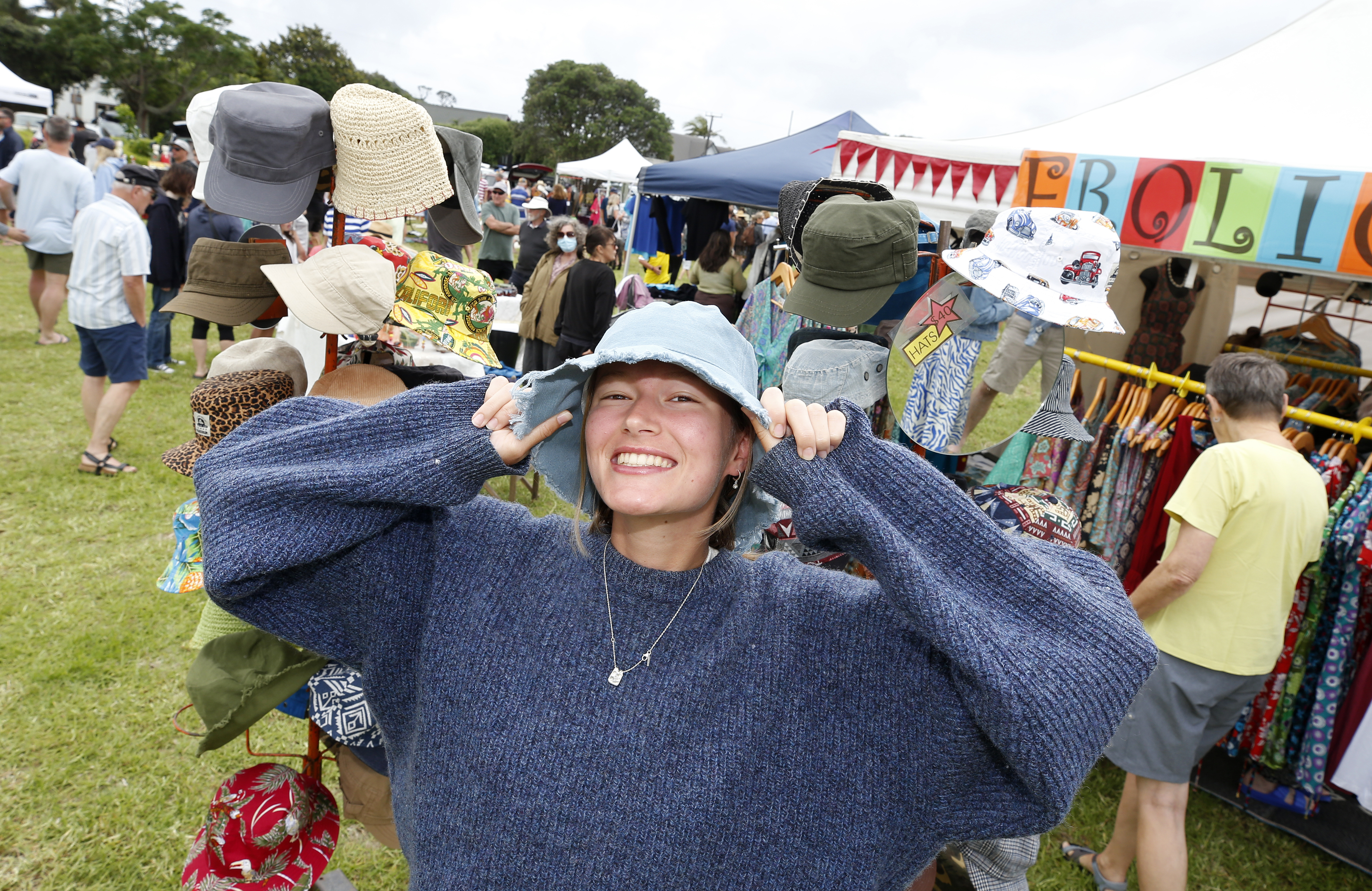 To celebrate turning 21, Juliette Vukets, from Auckland, was looking for the perfect summer hat at the Matapouri Gala Day.