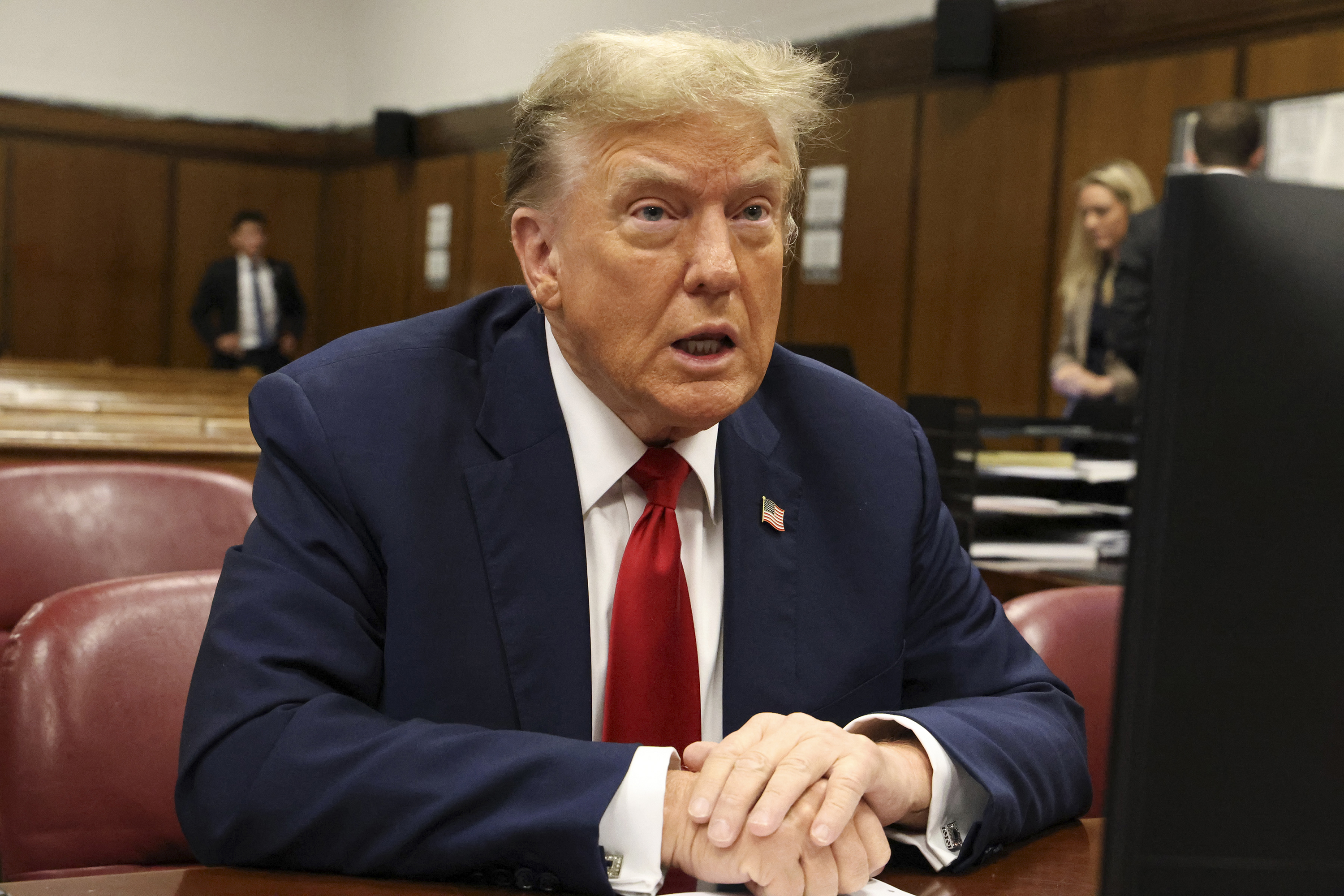 Trump in court for the first day of his criminal trial. Photo / Jefferson Siegel, The New York Times