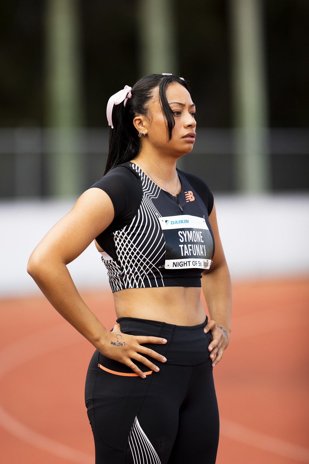 Sprinter and social media reporter Symone Tafuna’i. Photo / Alisha Lovrich