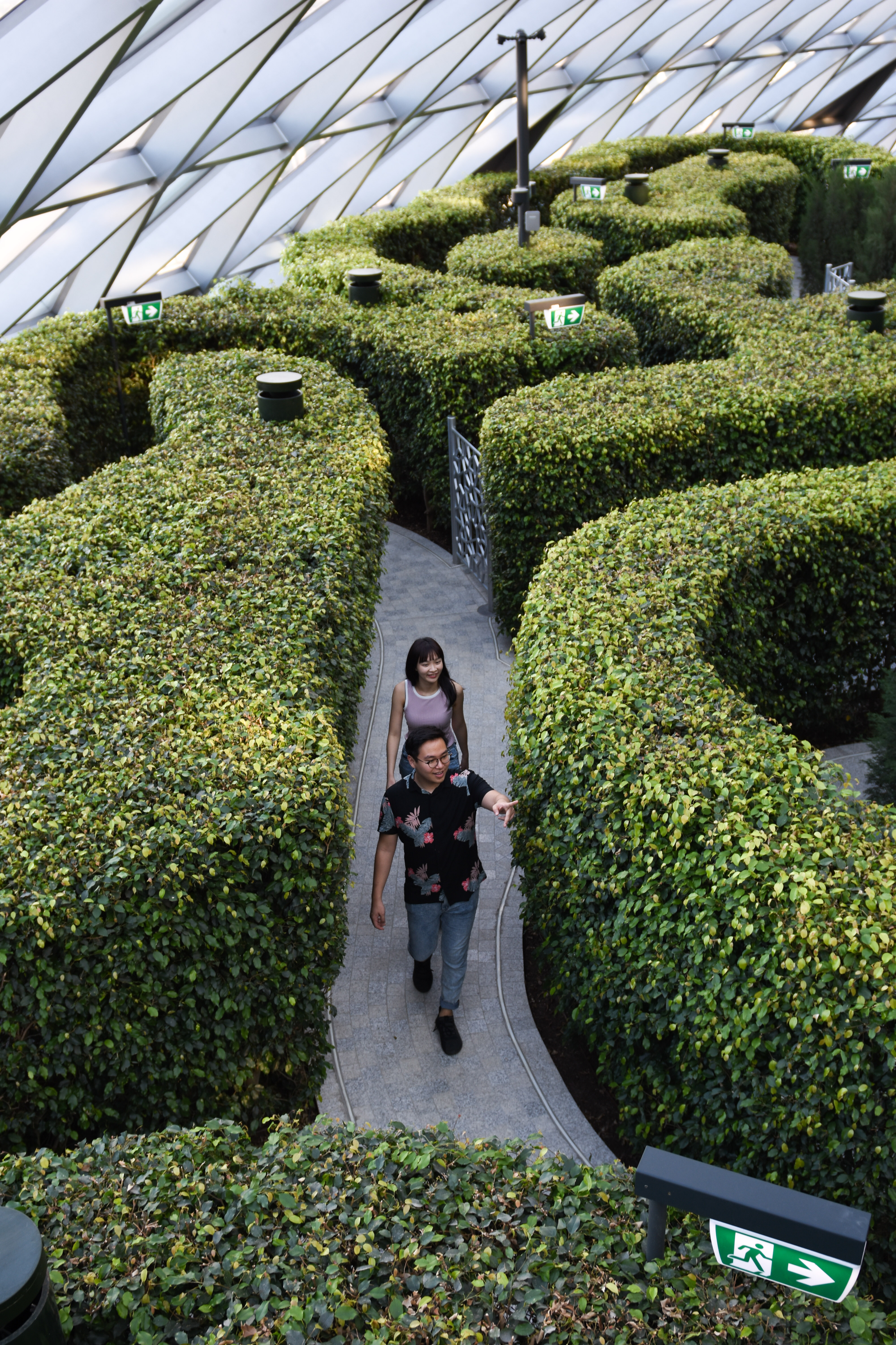 Among the various attractions in Jewel, there are mazes, both mirror and hedge types, for visitors to explore. Photo / Supplied