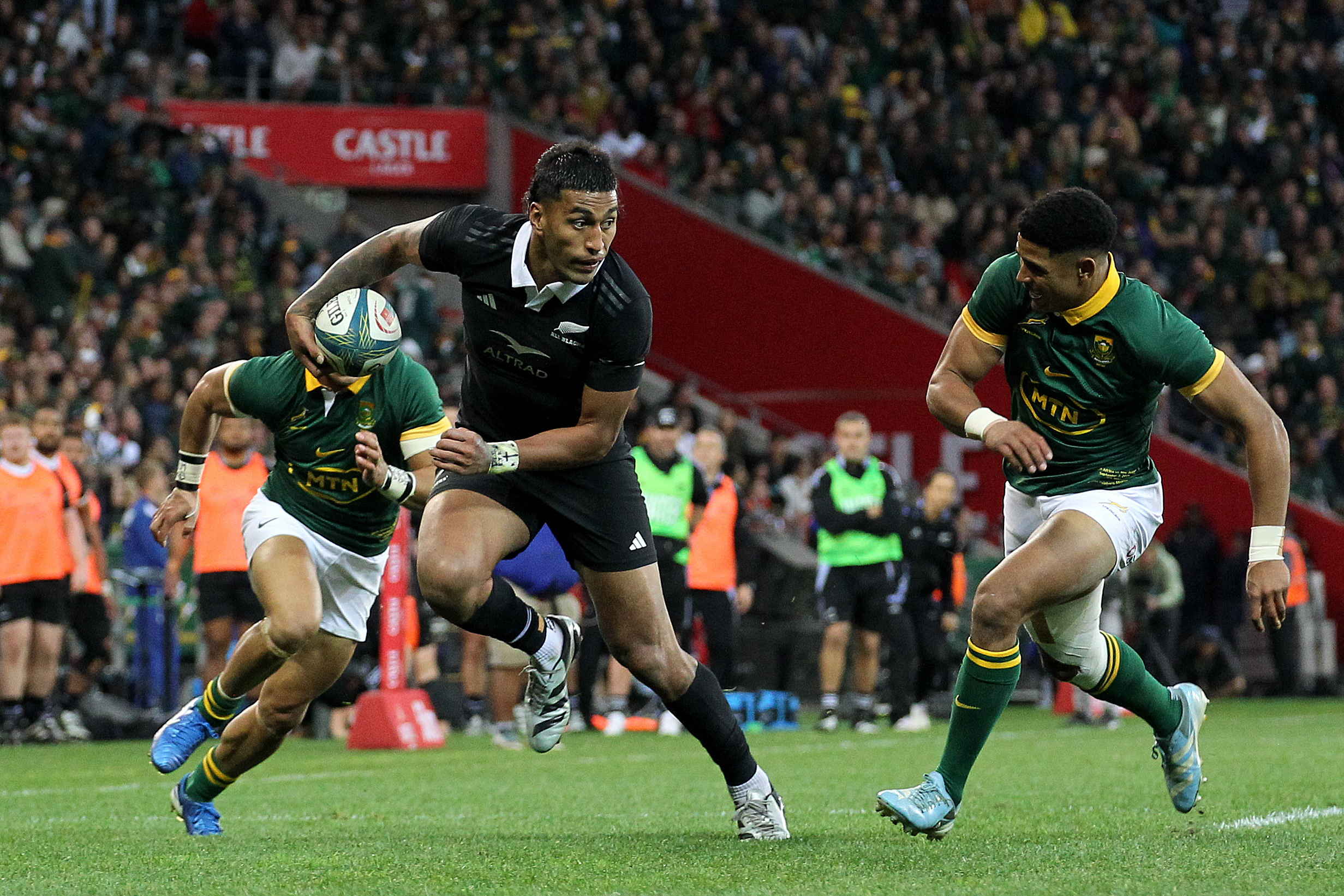 Rieko Ioane in action against the Springboks. Photo / Photosport