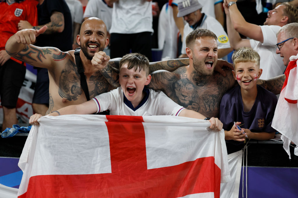 England Fans celebrate after winning the UEFA EURO 2024 semi-final match between Netherlands and England. Photo / Getty Images