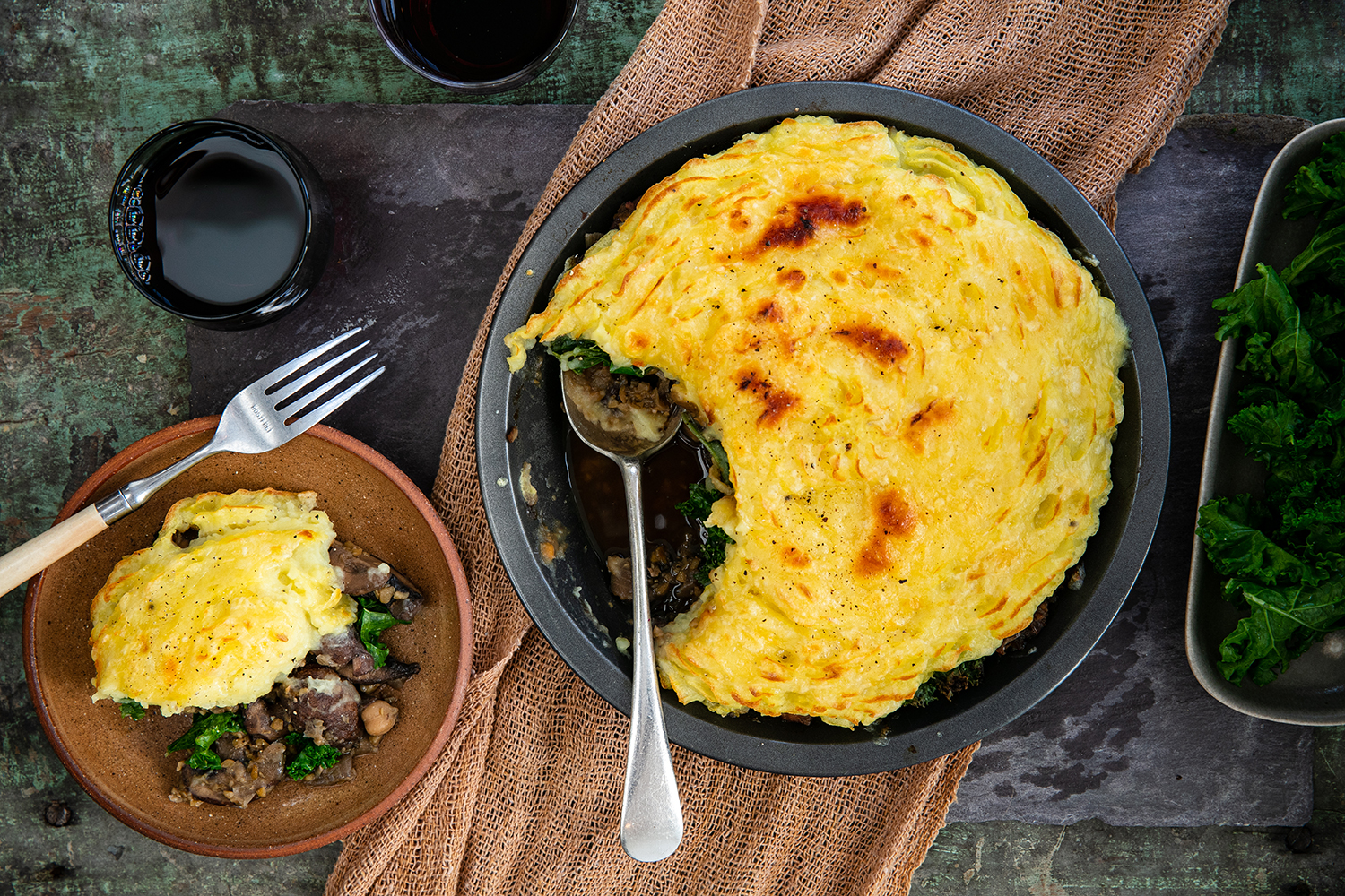 Enjoy this supremely comforting pie on its own or with seasonal greens. Photo / Babiche Martens