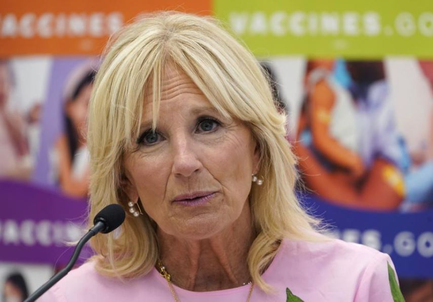Jill Biden is apologising for saying Latinos are 'as unique' as San Antonio breakfast tacos. Photo / AP