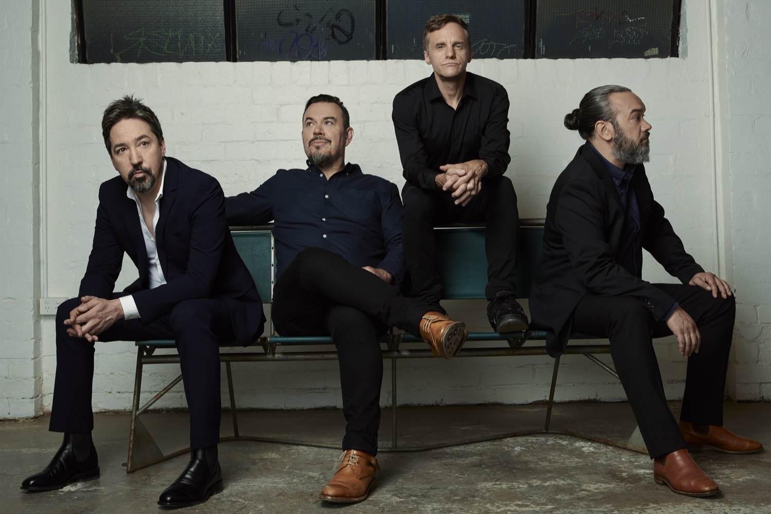 Longtime bandmates Jon Toogood, Tom Larkin, Phil Knight and Karl Kippenberger are calling time on Shihad. Photo / Supplied