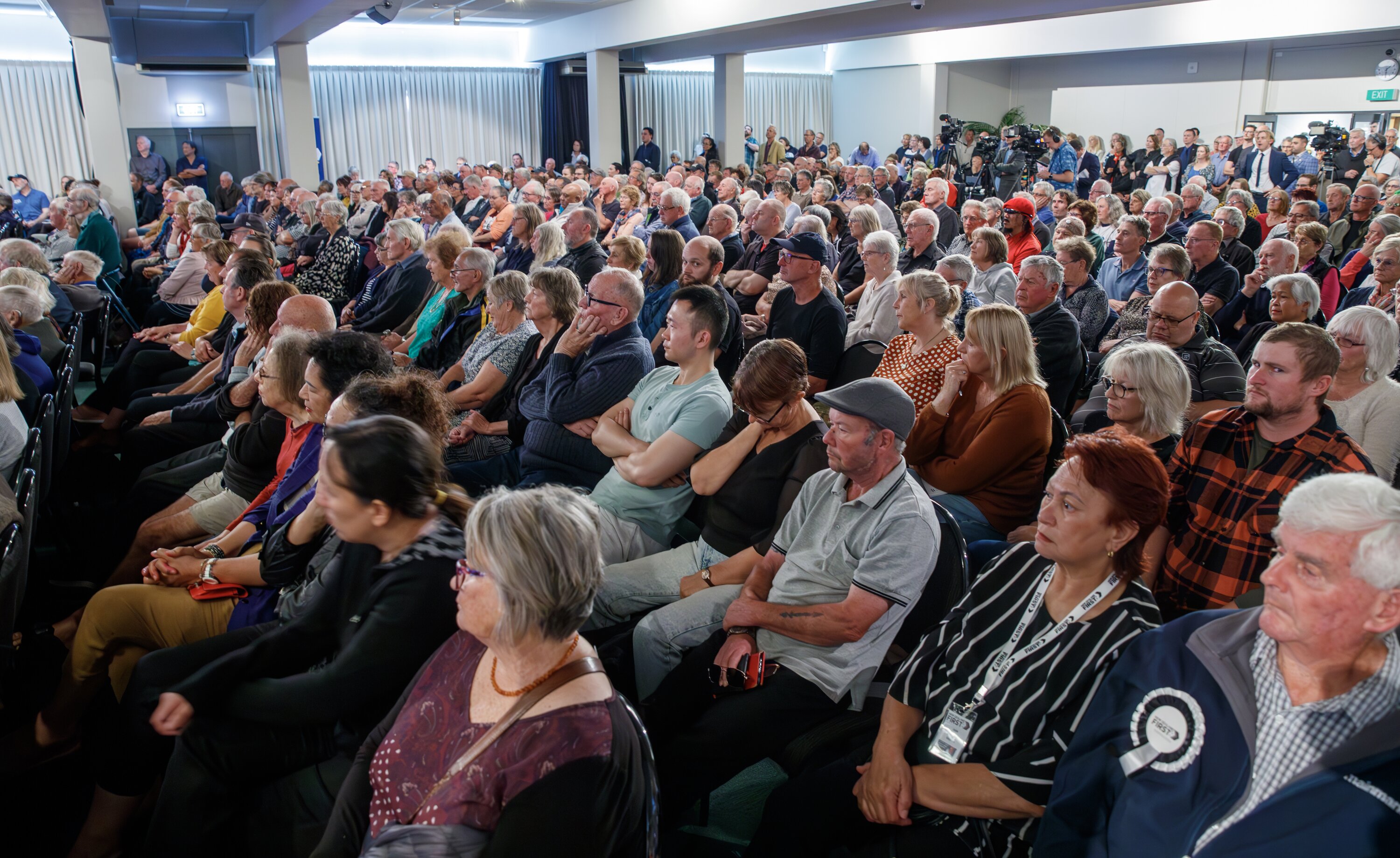 Hundreds turned out for Winston Peters' State of the Nation address. Photo / Mark Mitchell