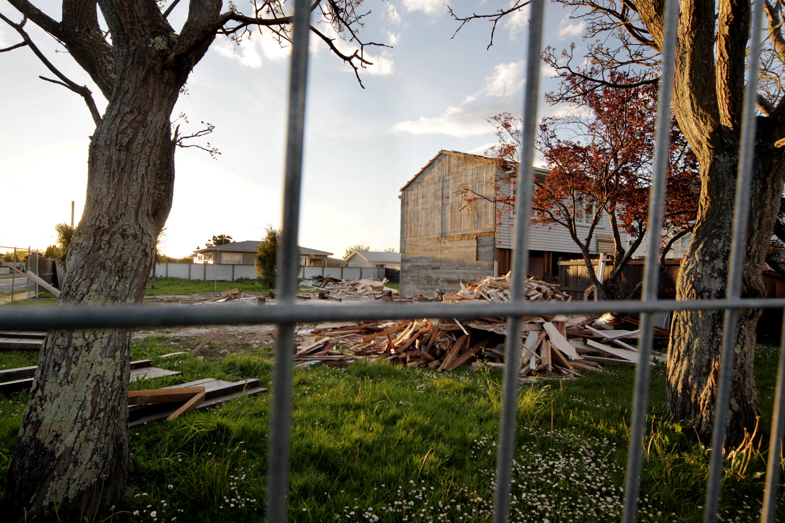 State housing demolition in 2012 in the heart of the suburb of Maraenui, a provincial version of what had been going on in Glen Innes, in Auckland, and Pomare, in the Hutt Valley. Photo / NZME