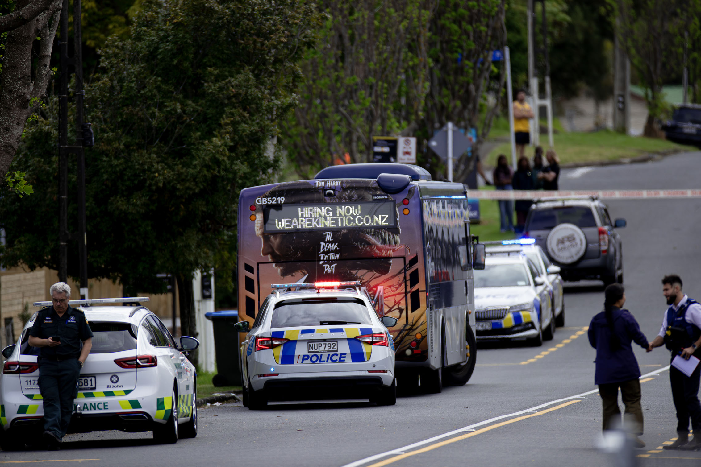 Bernice Marychurch was fatally stabbed on a bus in Onehunga about 2.30pm on Wednesday. Photo / Hayden Woodward
