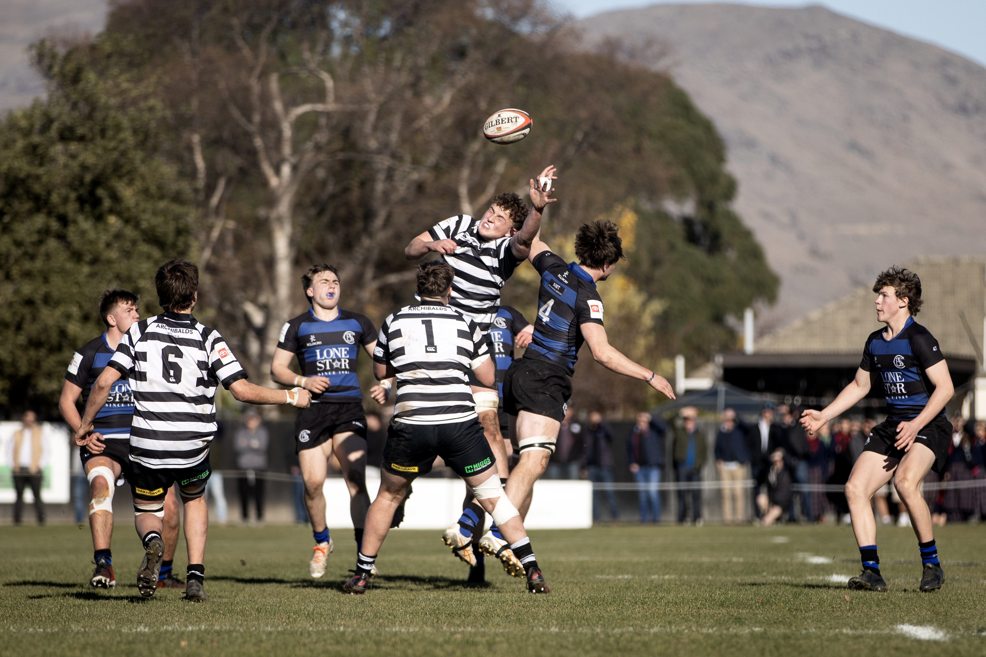 The match was hotly contested, as ever. Photo / George Heard