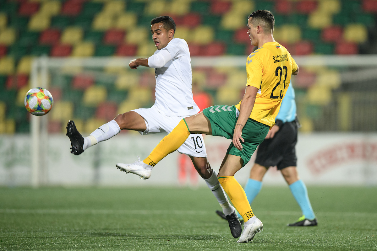 Sarpreet Singh in action against Lithuania. Photo / Photosport
