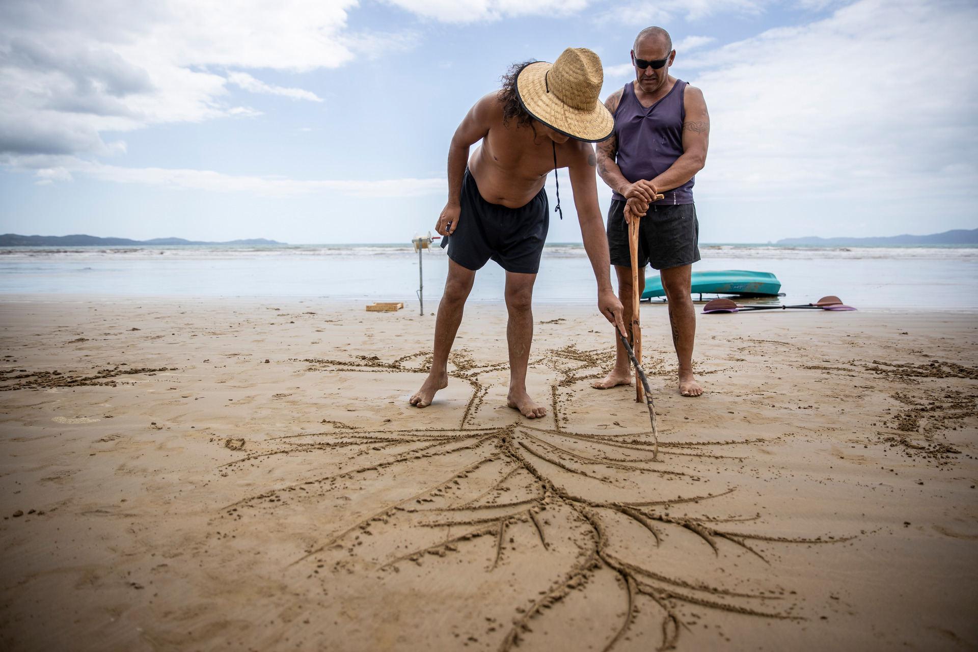 By his own account Te Ara Oranga counsellor Robin Oxborough, right, does things a little differently. Photo / Mike Scott