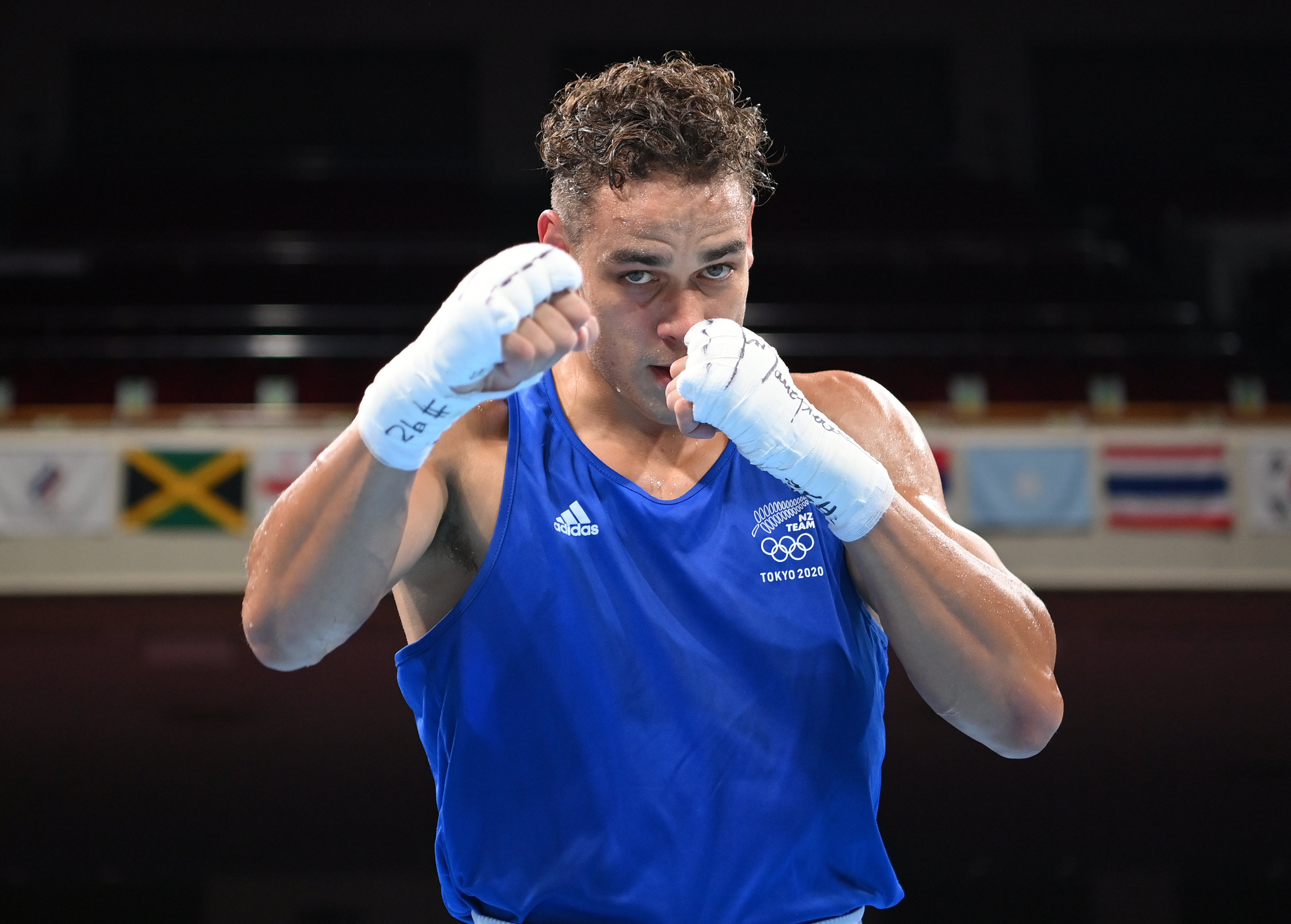 David Nyika competing at the 2020 Tokyo Olympics. Photo / Photosport