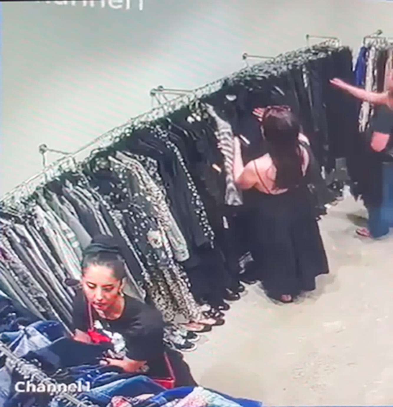 Security footage appears to show Ghahraman holding a small designer handbag, which was concealed from other shoppers, which she then placed into one of her two large totes.