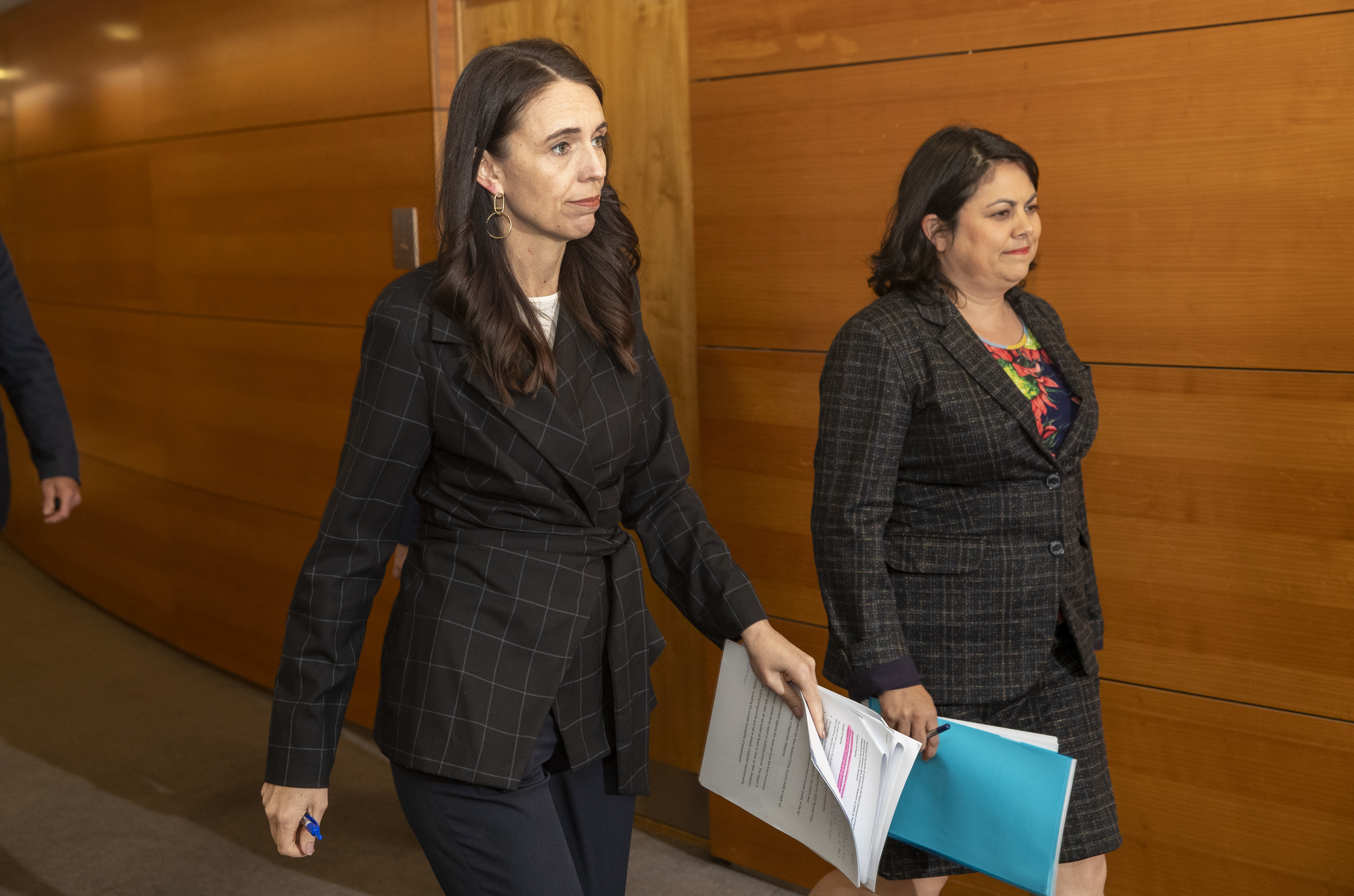 Then Prime Minister Jacinda Ardern and Covid-19 Response Minister Ayesha Verrall arriving for the post-Cabinet press conference in 2022.  Photo / Mark Mitchell