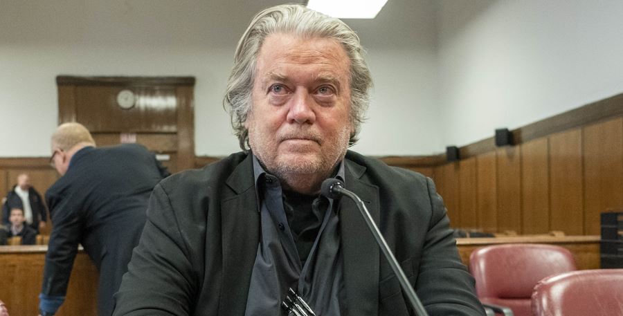 Steve Bannon appears in court in New York. Photo / AP