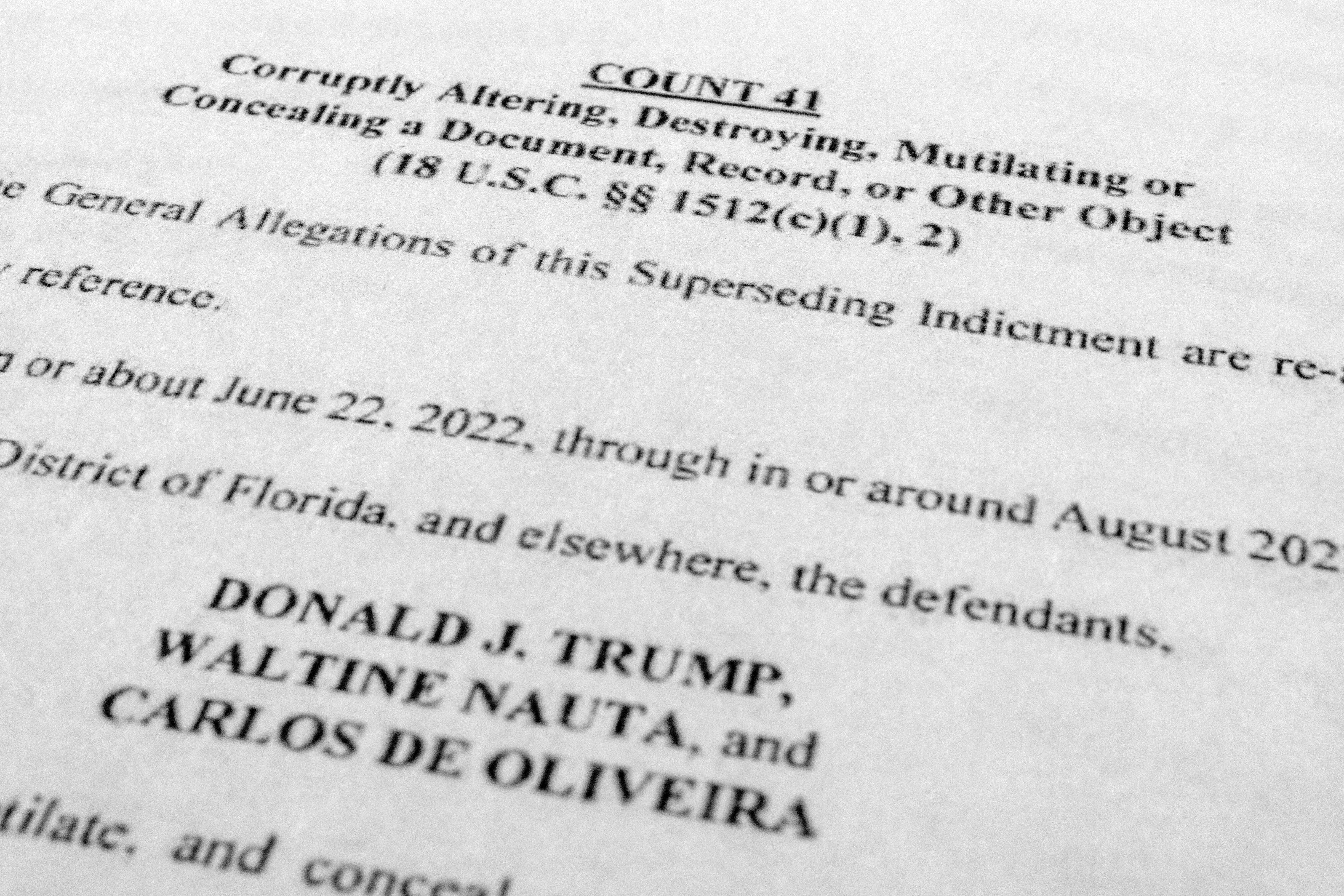A witness in the criminal case against Donald Trump over the hoarding of classified documents retracted “prior false testimony” after switching lawyers last month. Photo / AP