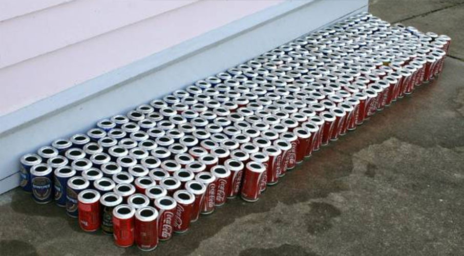 An ingenious hack by a do-it-yourself homeowner has cut his electricity bill using aluminium cans to create a heat panel. Photo / Frugal Kiwi