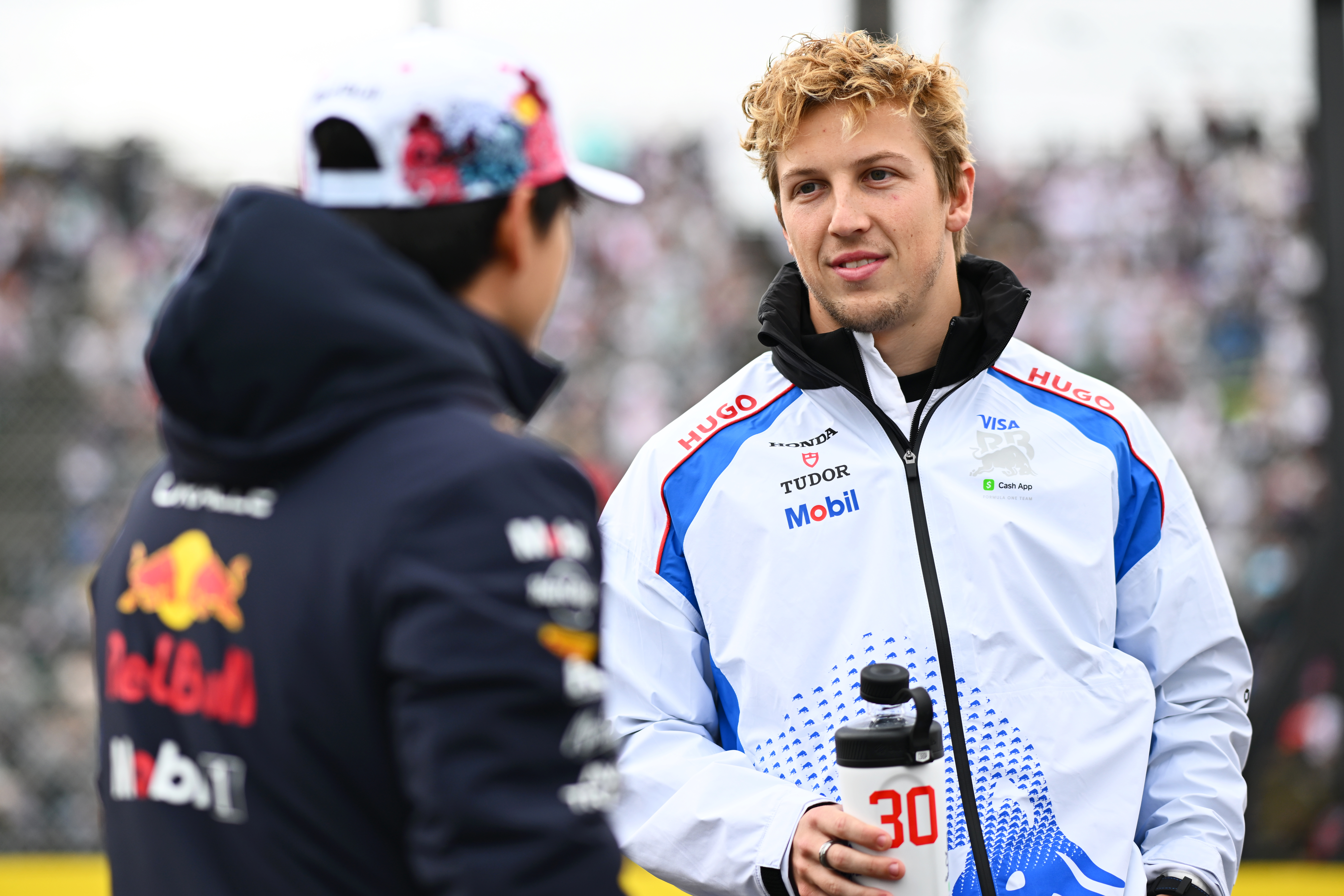 Liam Lawson with Yuki Tsunoda. Photo / Red Bull