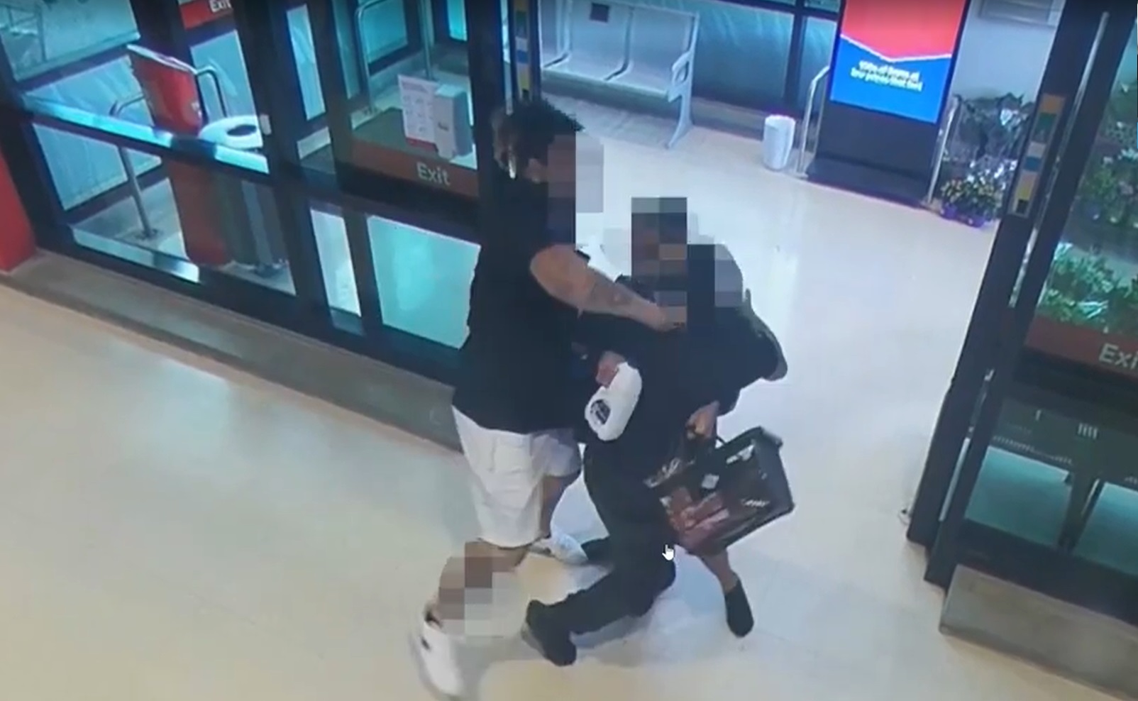 Retail crime, such as this alleged bashing of a security guard by two shoplifters, is a big concern to a union representing supermarket staff. Photo / Foodstuffs