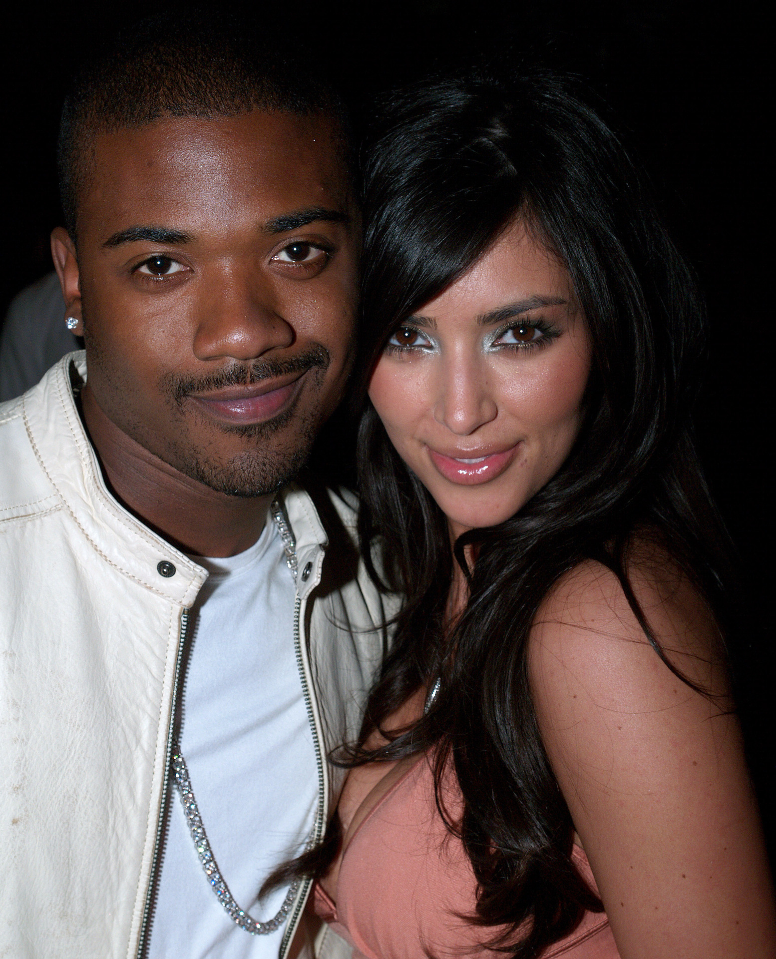 Kim Kardashian pictured with former flame Ray J, in 2006 before she shot to fame. Photo / Getty Images