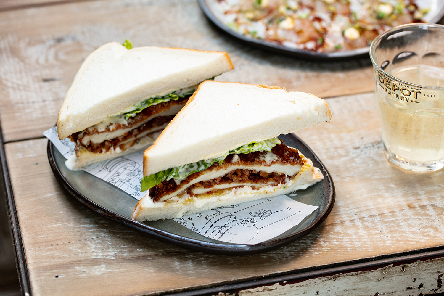 The schnitzel sandwich on the menu at Depot in Auckland central. Photo / Babiche Martens