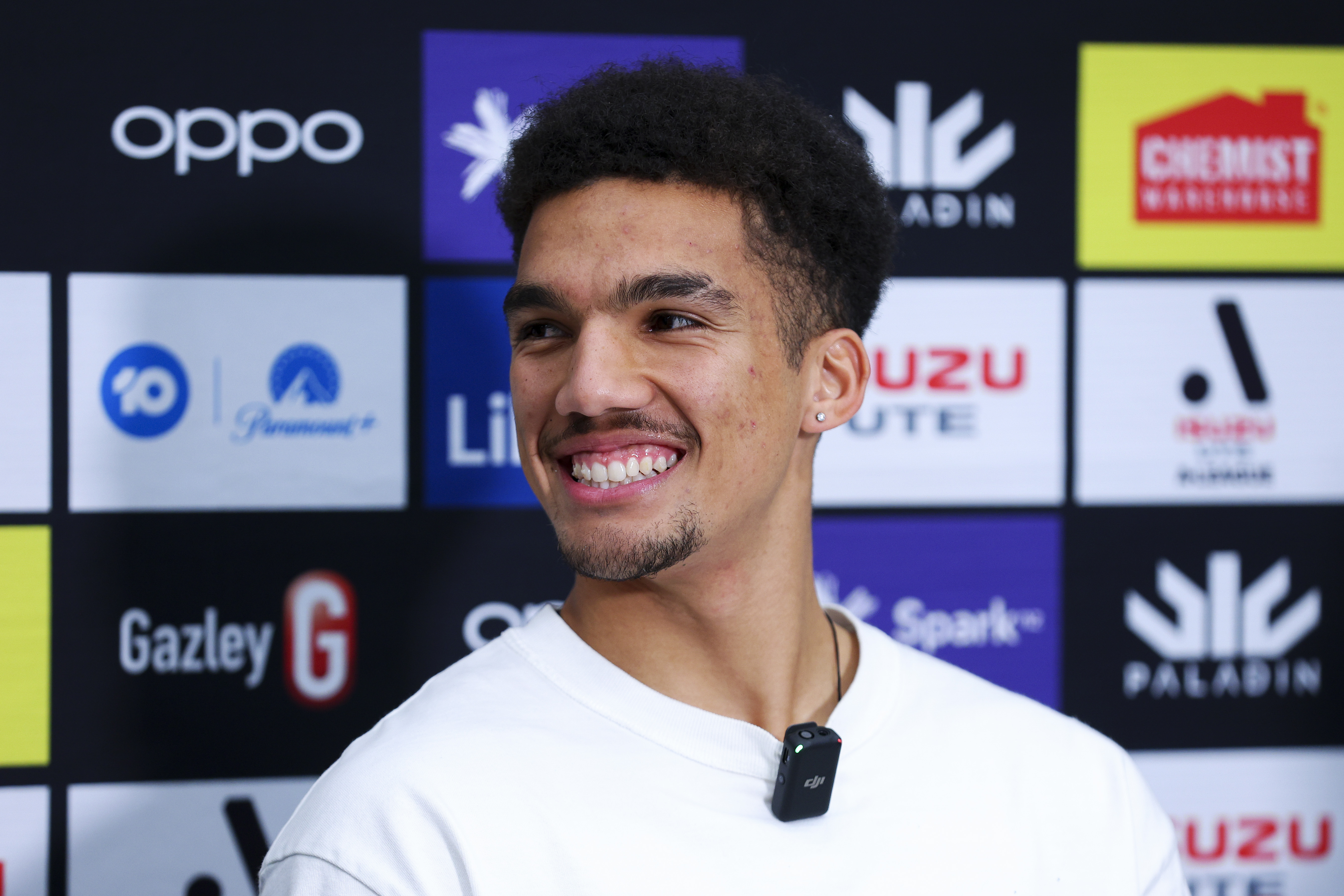 Alex Paulsen speaks to media after his Premier League move was confirmed. Photo / Getty Images