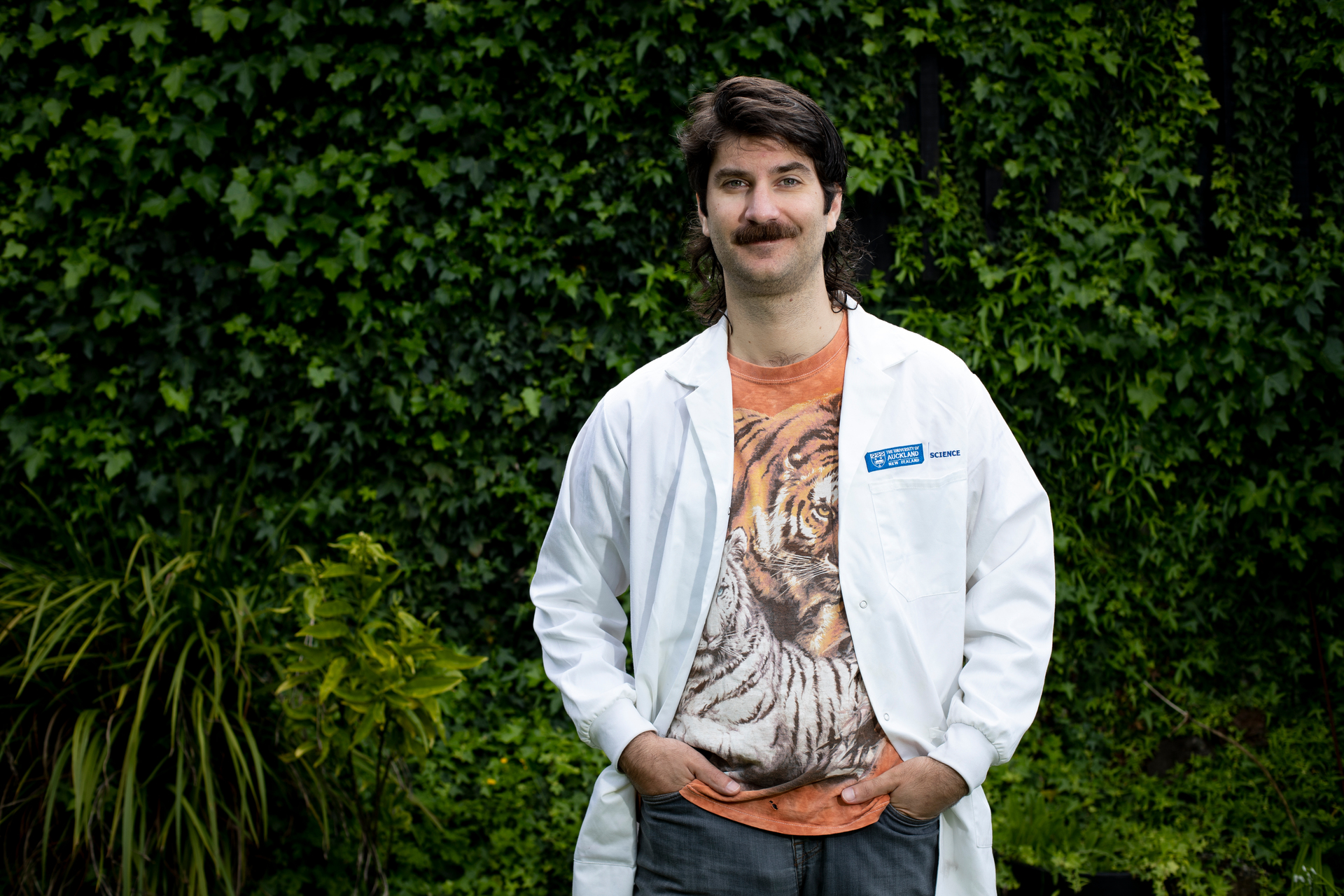 There's more to Rindelaub than just a mullet and moustache - he also has great bone structure. Photo / Dean Purcell.