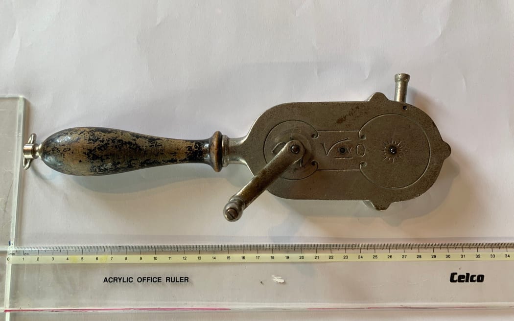 The mechanical-looking item was donated to the Nelson Environment Centre's ReUse shop in Tahuanui. Photo / Nelson Environment Centre / RNZ