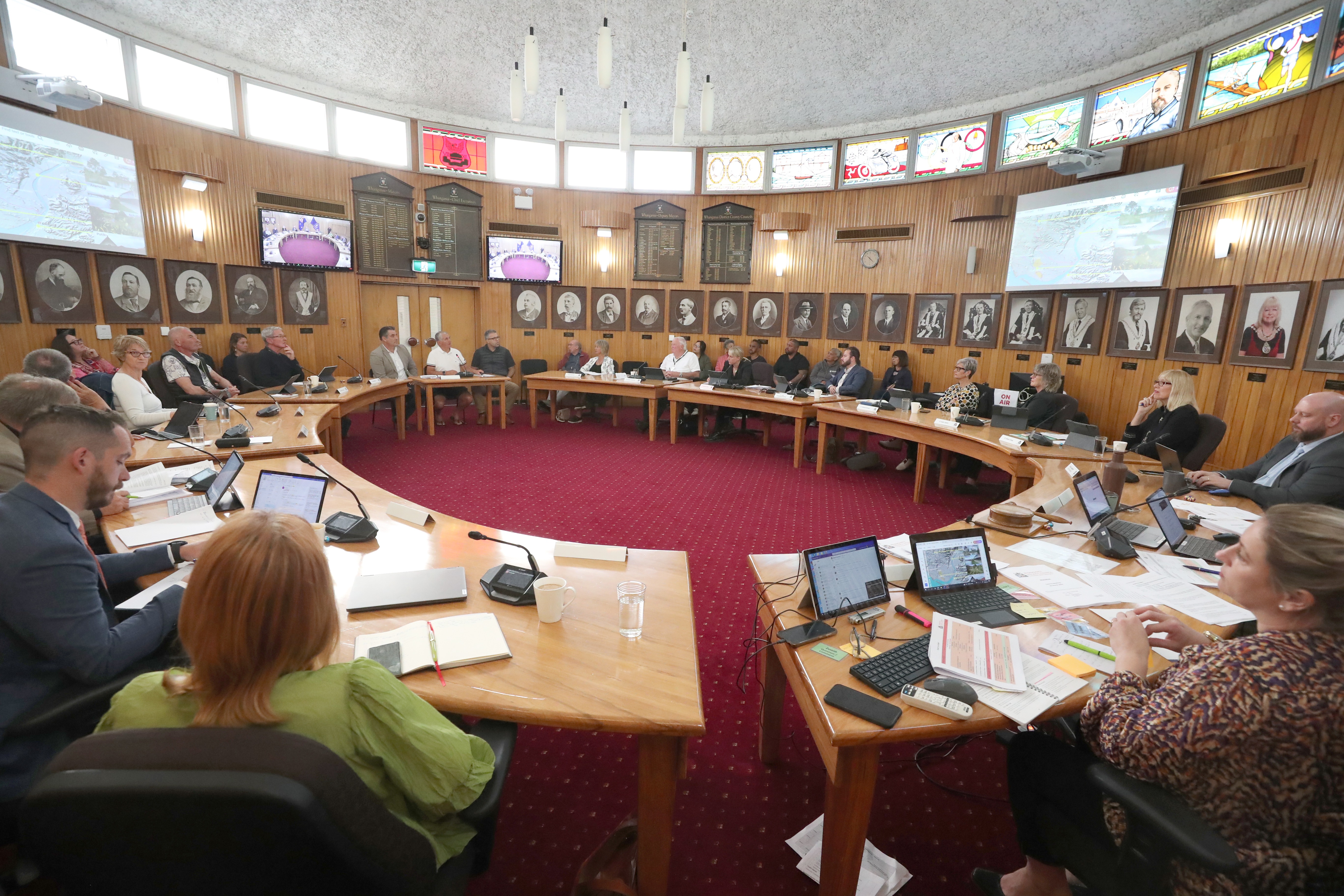 Whanganui district councillors met this week to approve the Long Term Plan consultation document. Photo / Bevan Conley